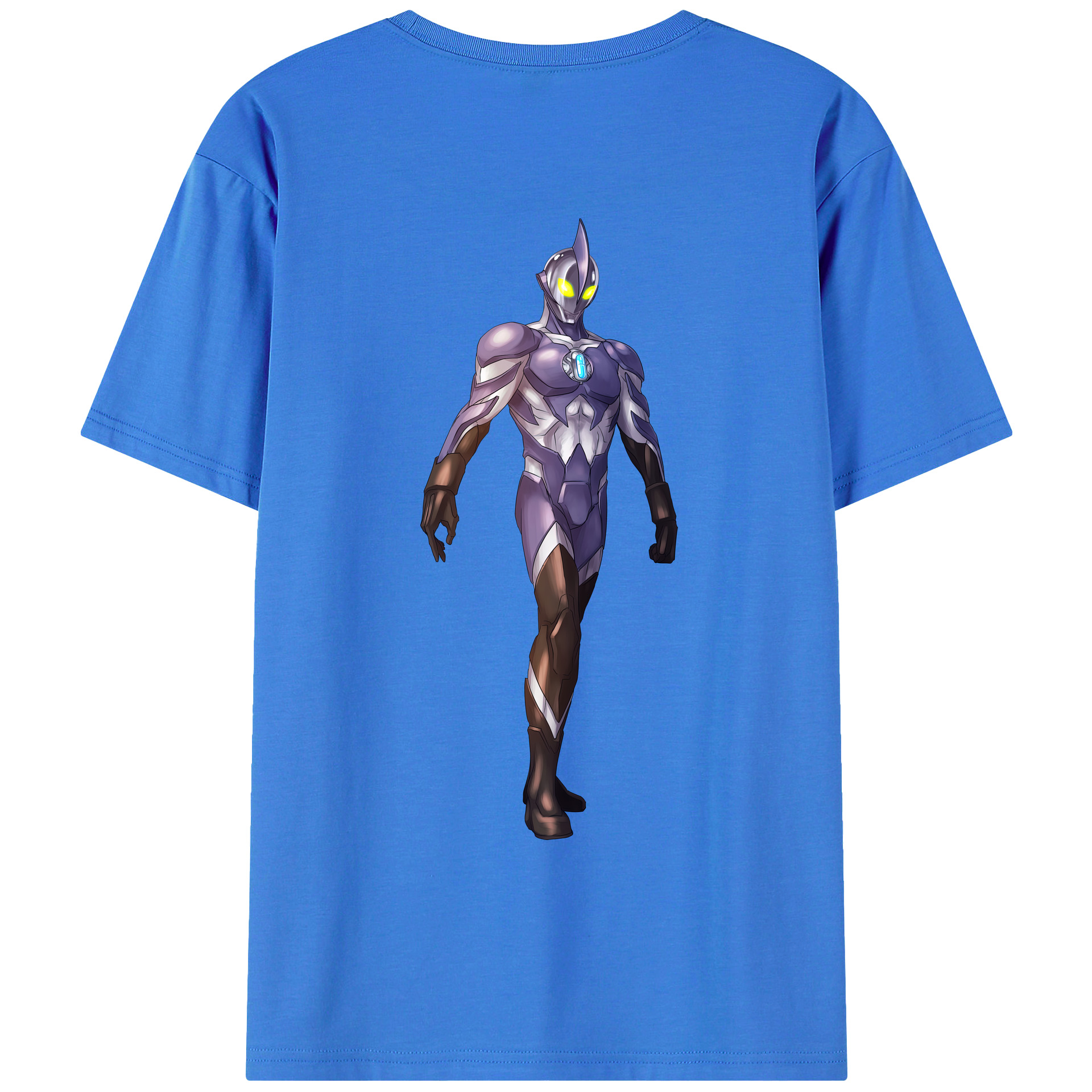 （画像用） ウルトラマン Ultraman 綿100％ メンズ半袖Tシャツ（バックプリント） 通気性