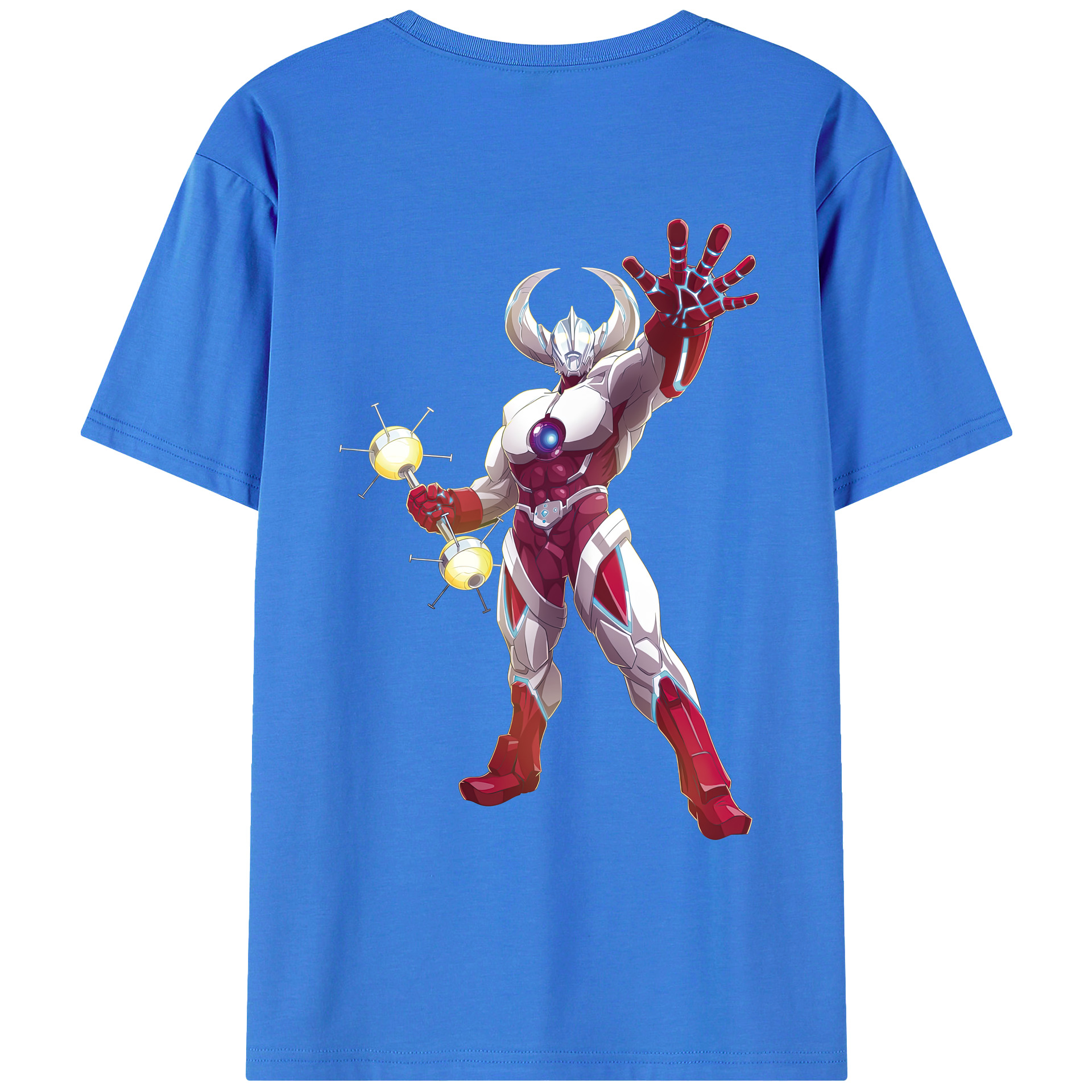 （画像用） ウルトラマン Ultraman 綿100％ メンズ半袖Tシャツ（バックプリント） 通気性