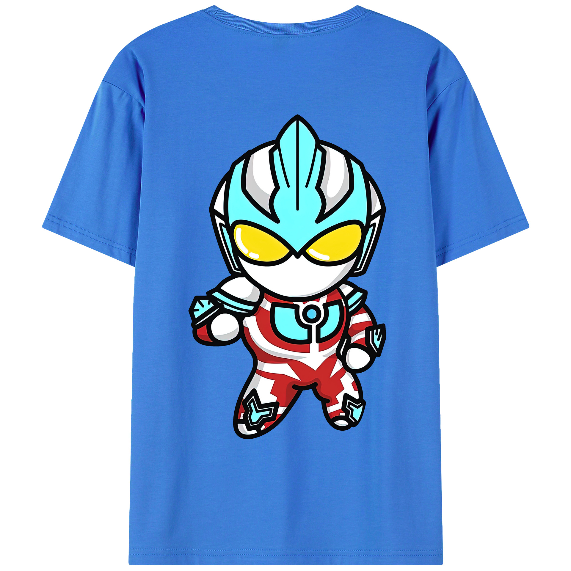 （画像用） ウルトラマン Ultraman 綿100％ メンズ半袖Tシャツ（バックプリント） 通気性
