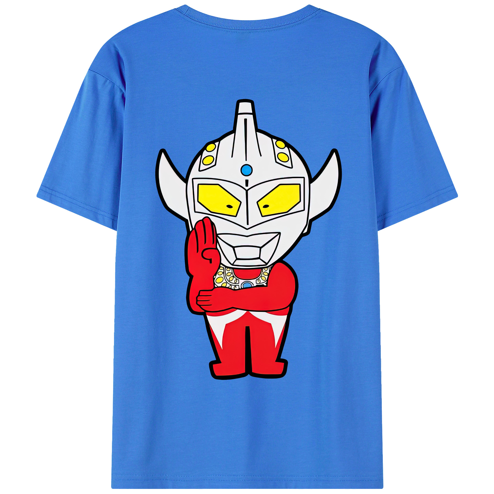 （画像用） ウルトラマン Ultraman 綿100％ メンズ半袖Tシャツ（バックプリント） 通気性