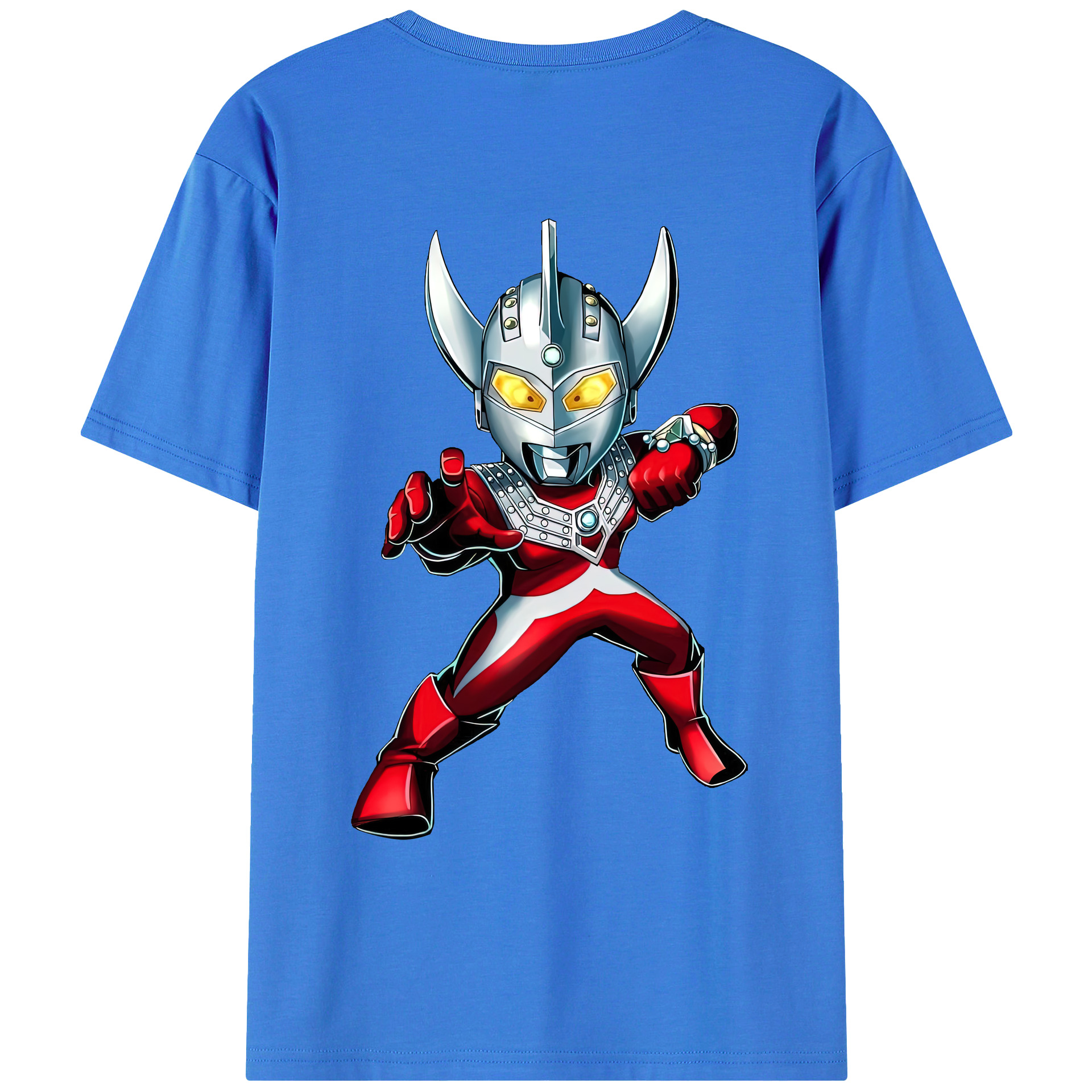 （画像用） ウルトラマン Ultraman 綿100％ メンズ半袖Tシャツ（バックプリント） 通気性