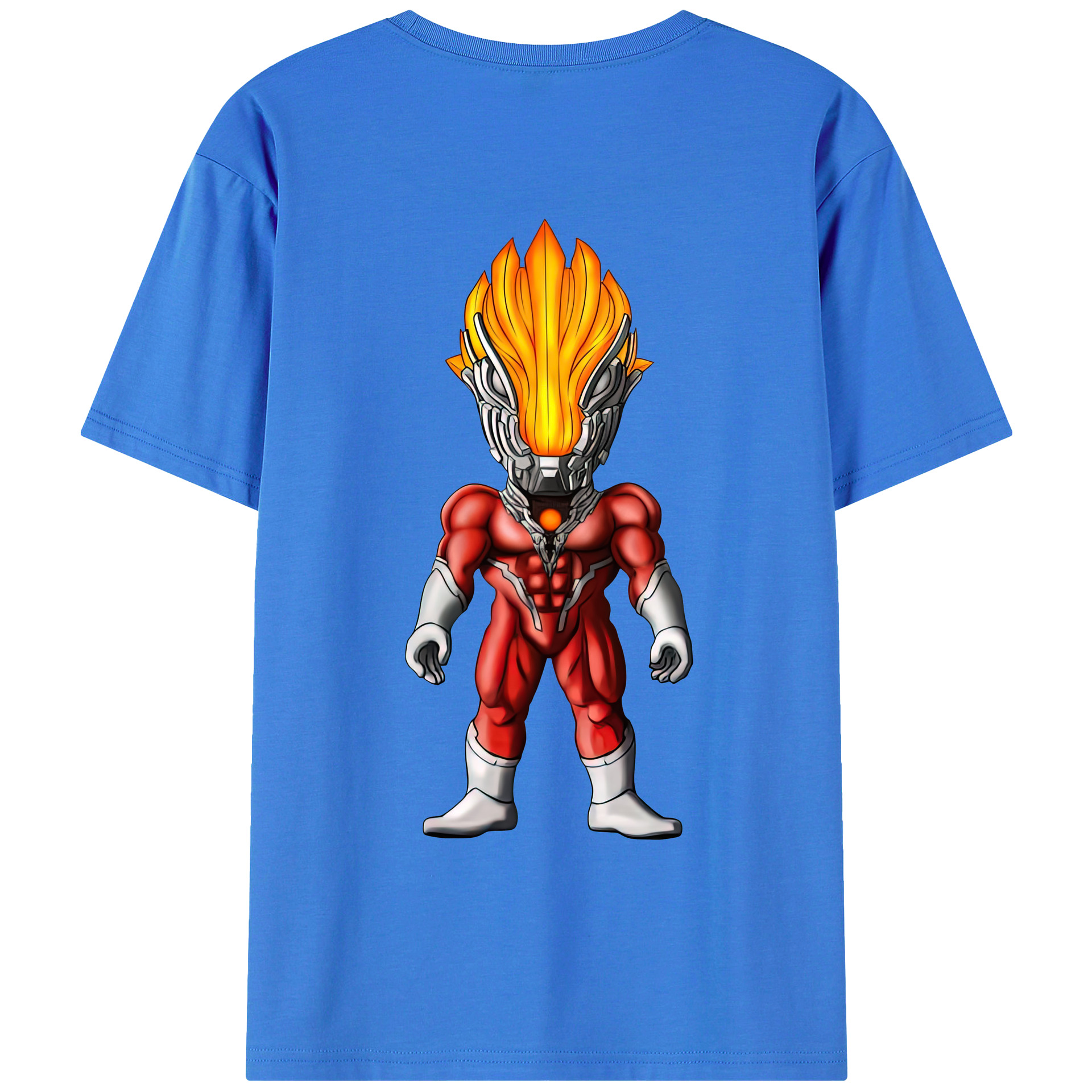 （画像用） ウルトラマン Ultraman 綿100％ メンズ半袖Tシャツ（バックプリント） 通気性