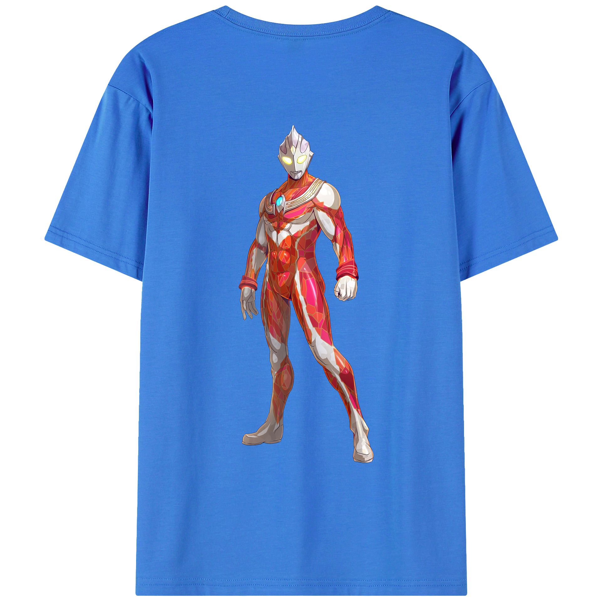 （画像用） ウルトラマン Ultraman 綿100％ メンズ半袖Tシャツ（バックプリント） 通気性