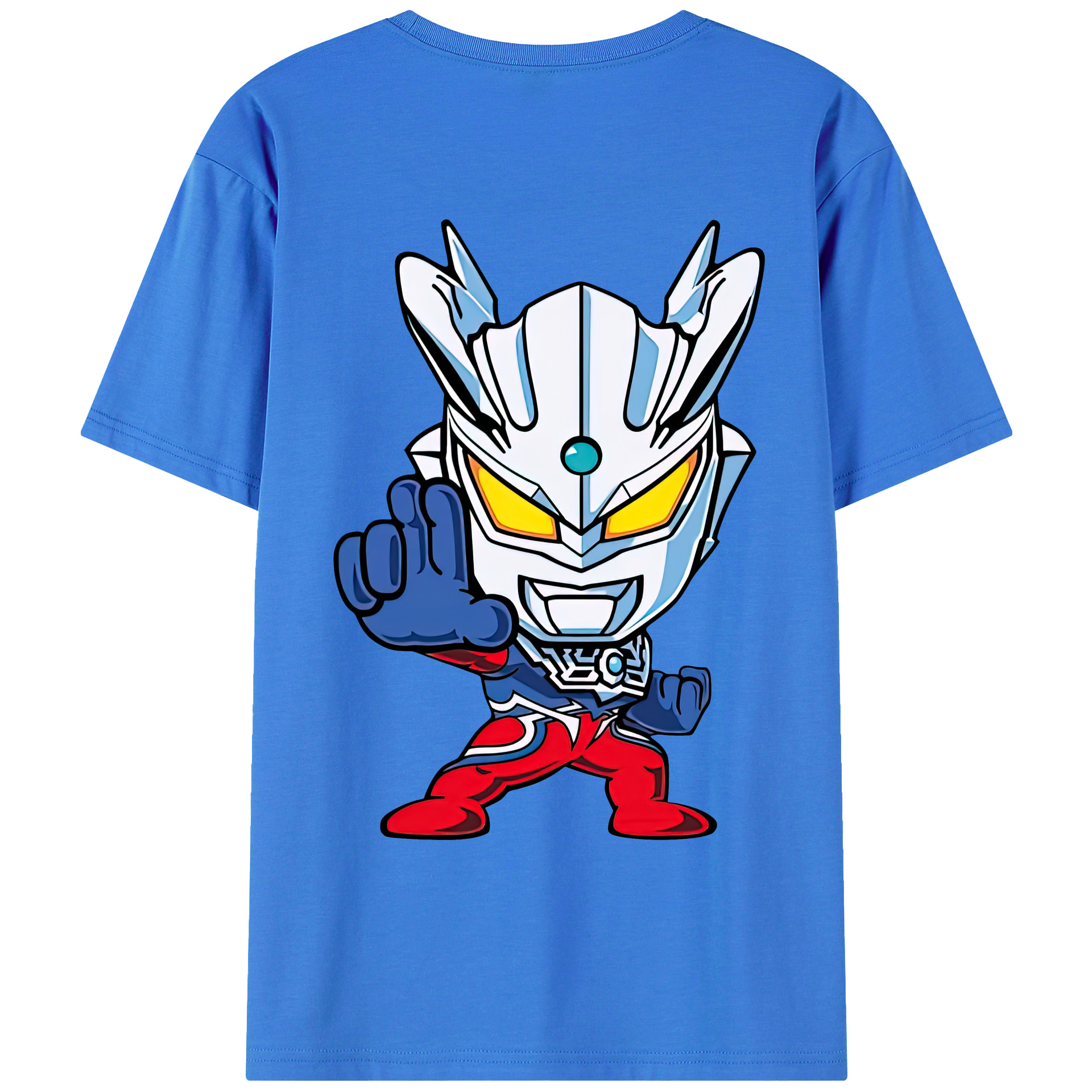 （画像用） ウルトラマン Ultraman 綿100％ メンズ半袖Tシャツ（バックプリント） 通気性