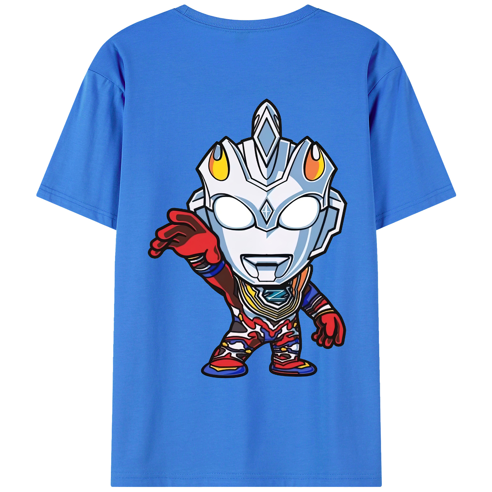 （画像用） ウルトラマン Ultraman 綿100％ メンズ半袖Tシャツ（バックプリント） 通気性