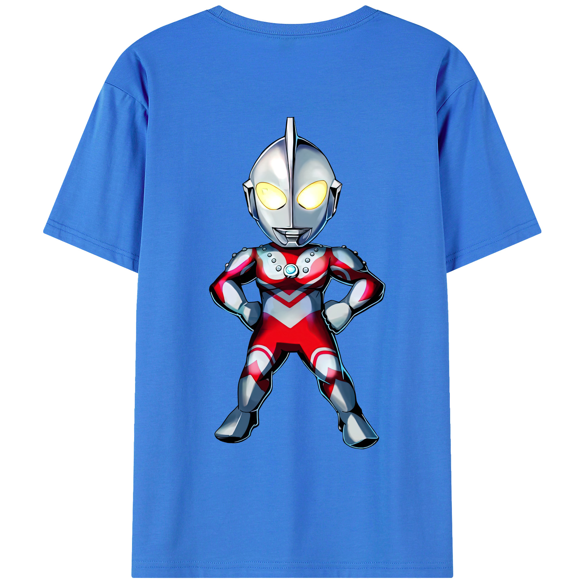 （画像用） ウルトラマン Ultraman 綿100％ メンズ半袖Tシャツ（バックプリント） 通気性