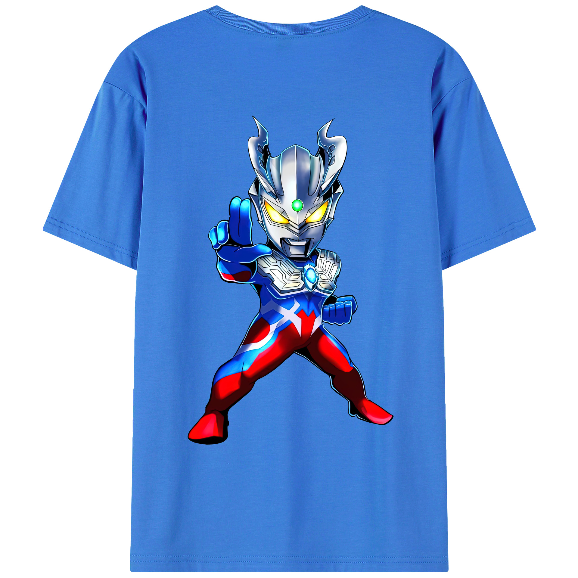 （画像用） ウルトラマン Ultraman 綿100％ メンズ半袖Tシャツ（バックプリント） 通気性