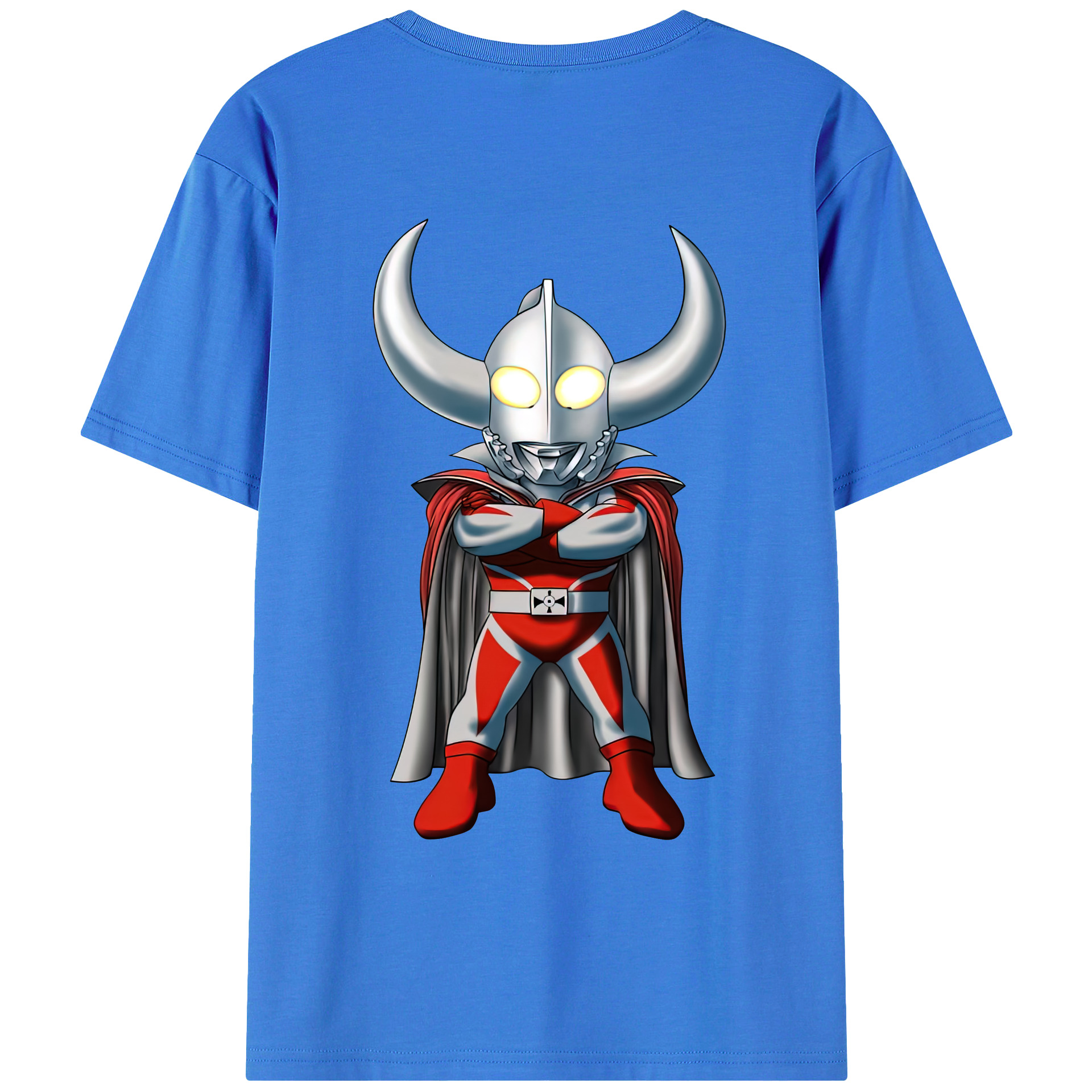 （画像用） ウルトラマン Ultraman 綿100％ メンズ半袖Tシャツ（バックプリント） 通気性