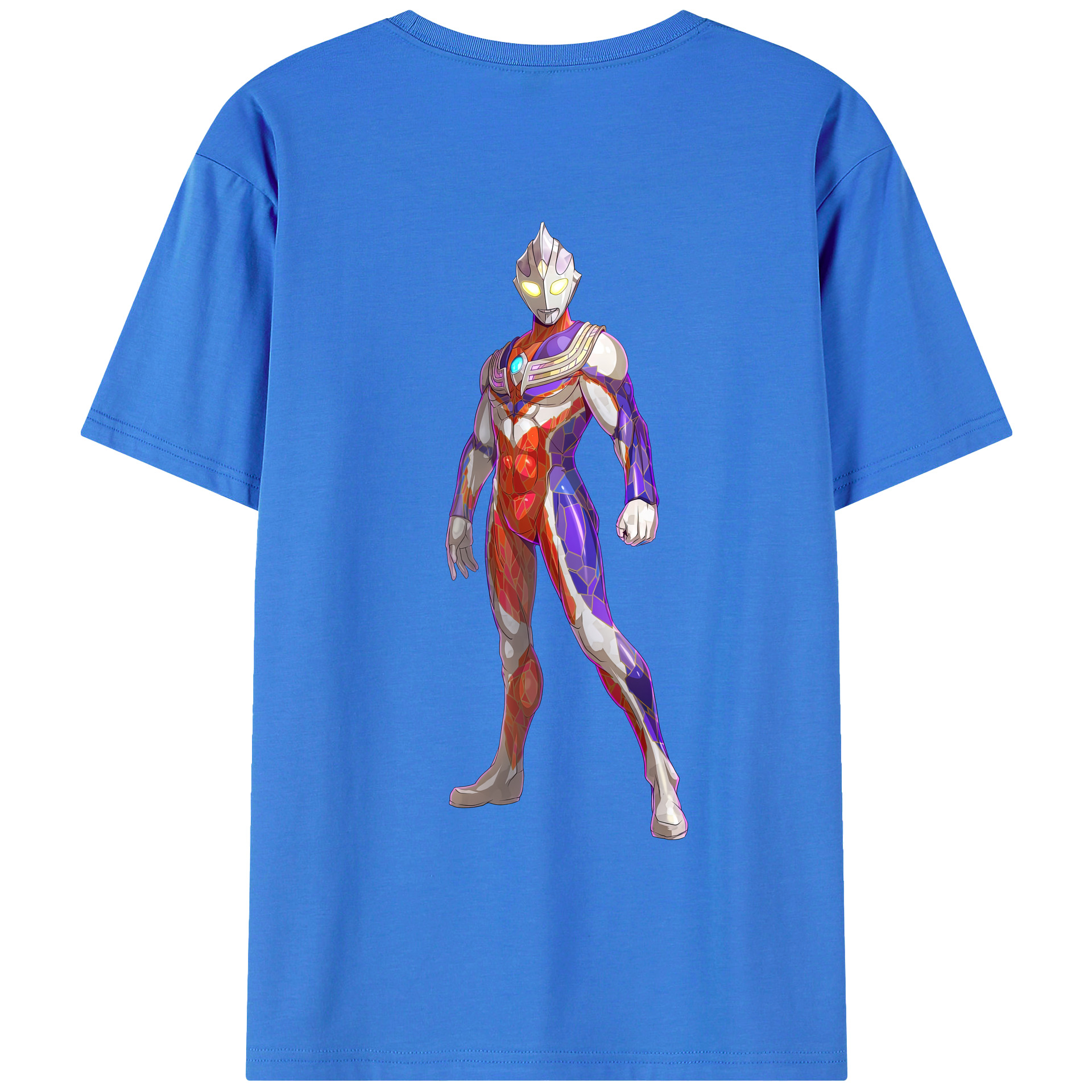 （画像用） ウルトラマン Ultraman 綿100％ メンズ半袖Tシャツ（バックプリント） 通気性