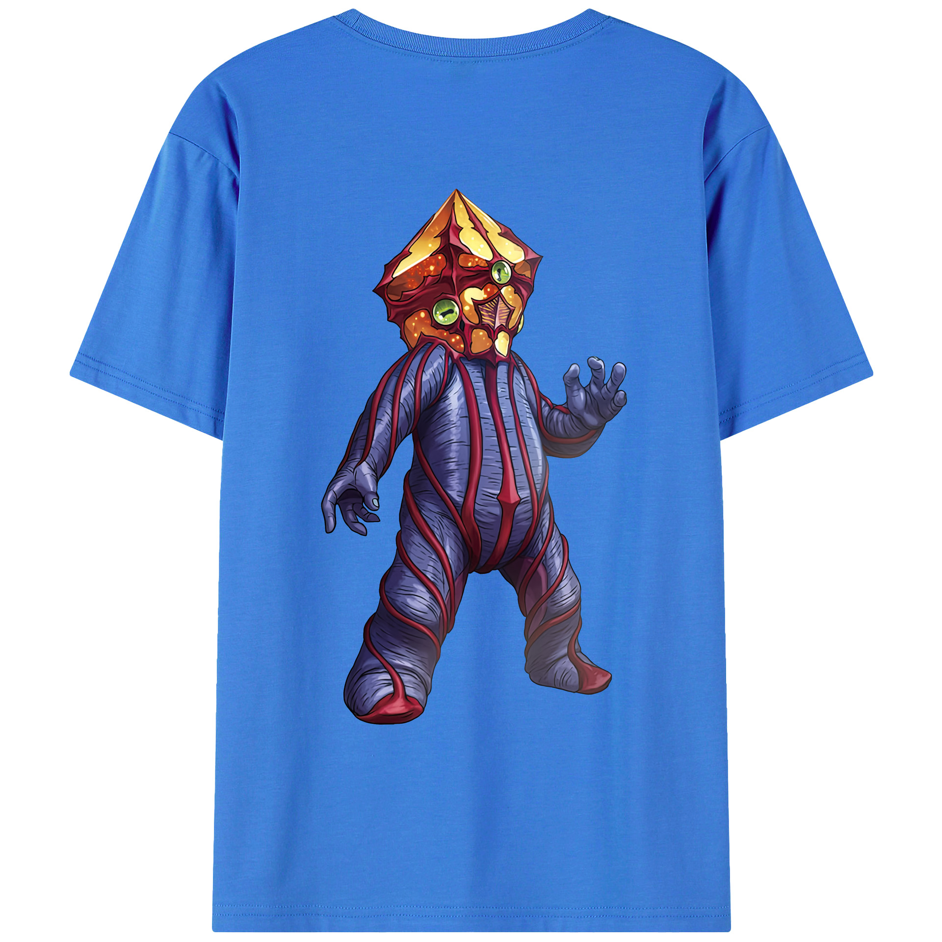 （画像用） ウルトラマン Ultraman 綿100％ メンズ半袖Tシャツ（バックプリント） 通気性