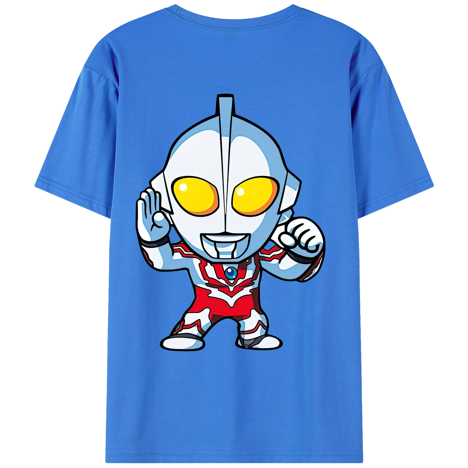 （画像用） ウルトラマン Ultraman 綿100％ メンズ半袖Tシャツ（バックプリント） 通気性