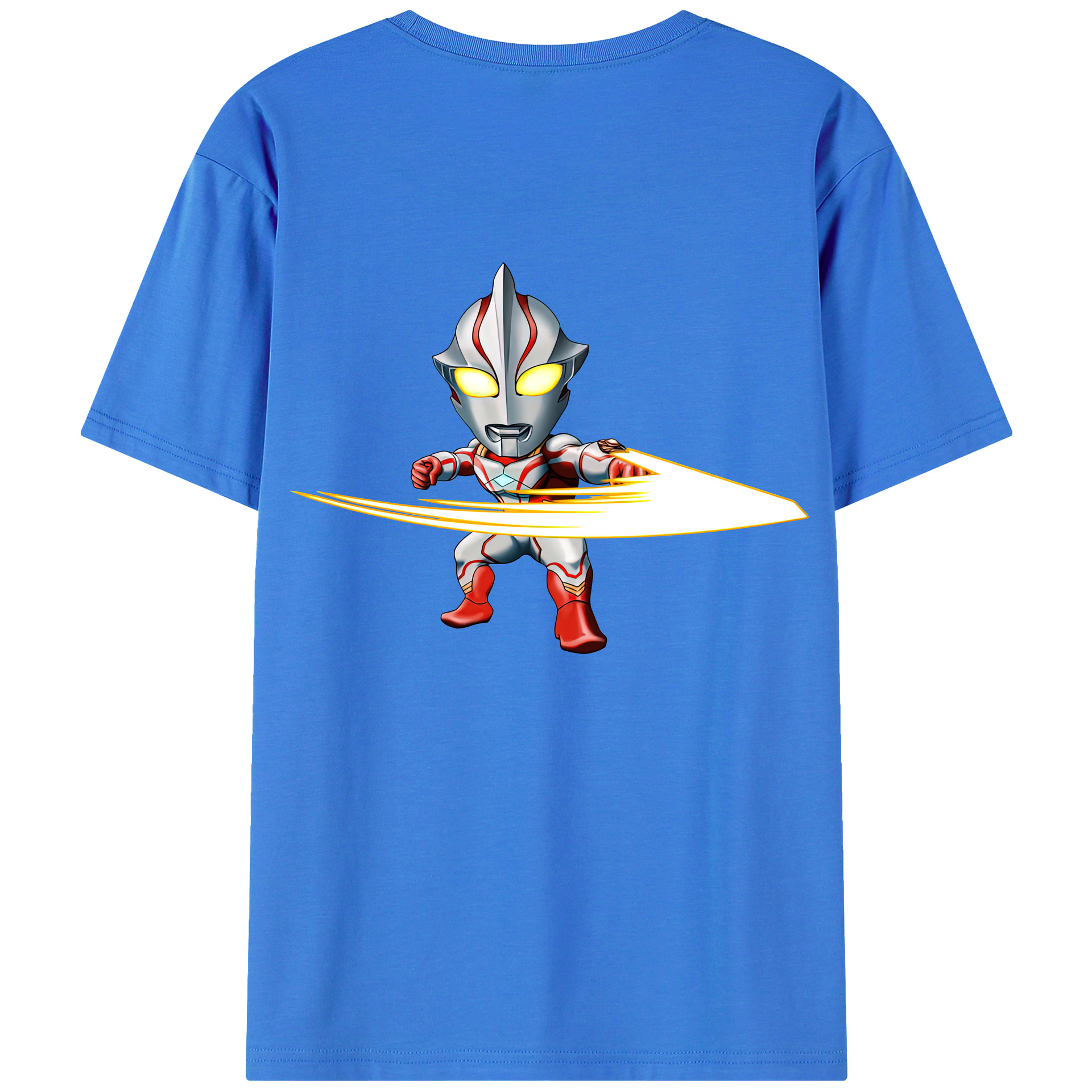 （画像用） ウルトラマン Ultraman 綿100％ メンズ半袖Tシャツ（バックプリント） 通気性