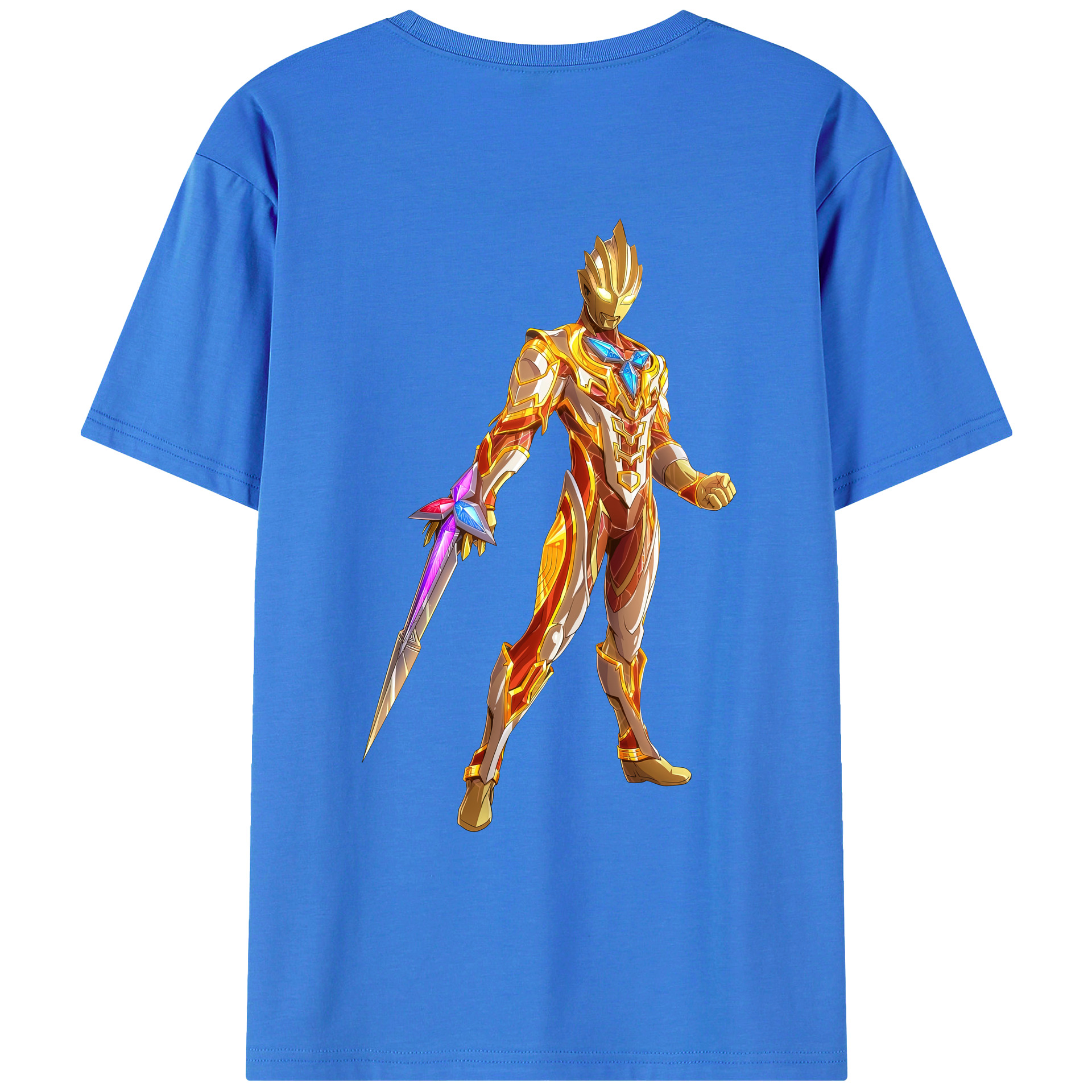 （画像用） ウルトラマン Ultraman 綿100％ メンズ半袖Tシャツ（バックプリント） 通気性