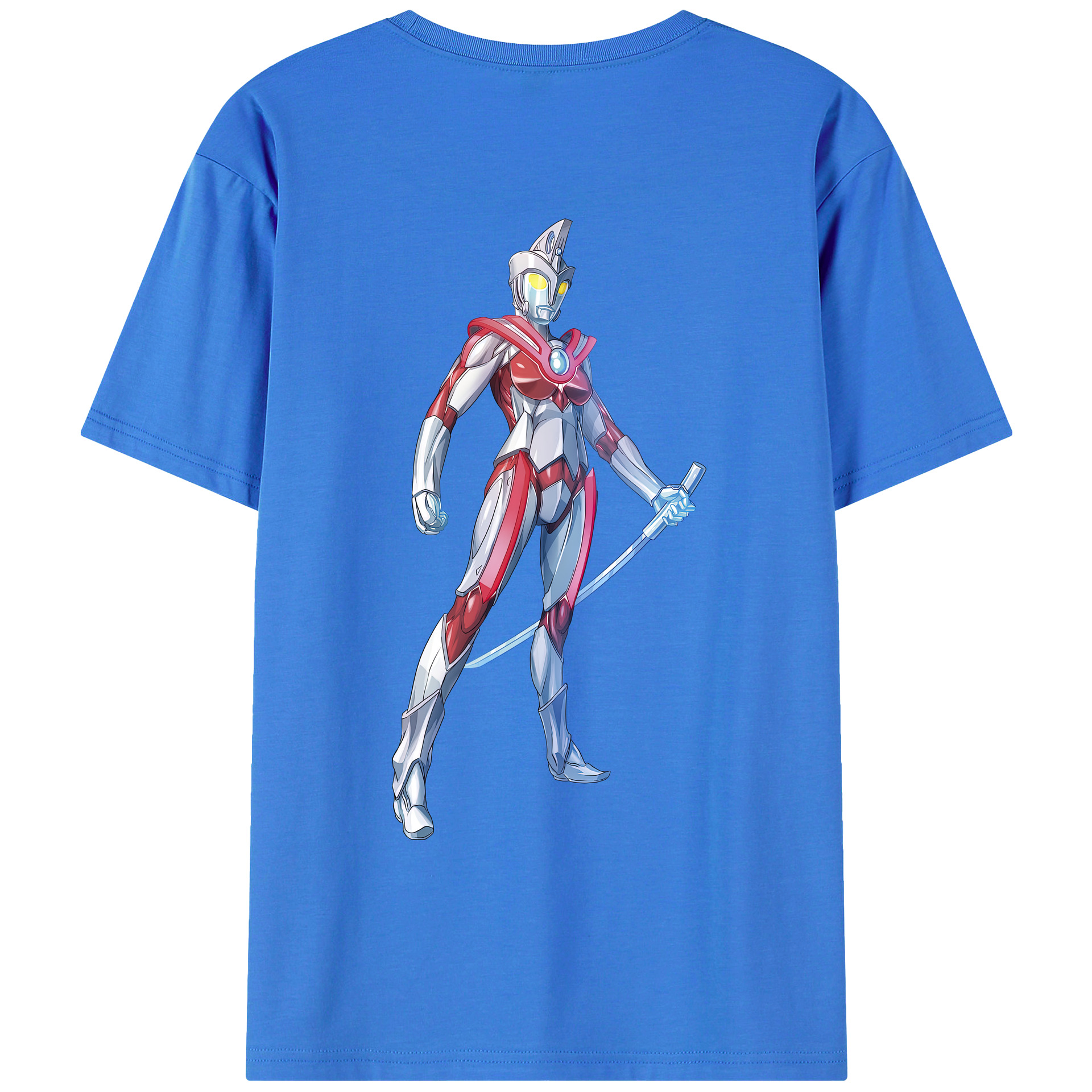 （画像用） ウルトラマン Ultraman 綿100％ メンズ半袖Tシャツ（バックプリント） 通気性
