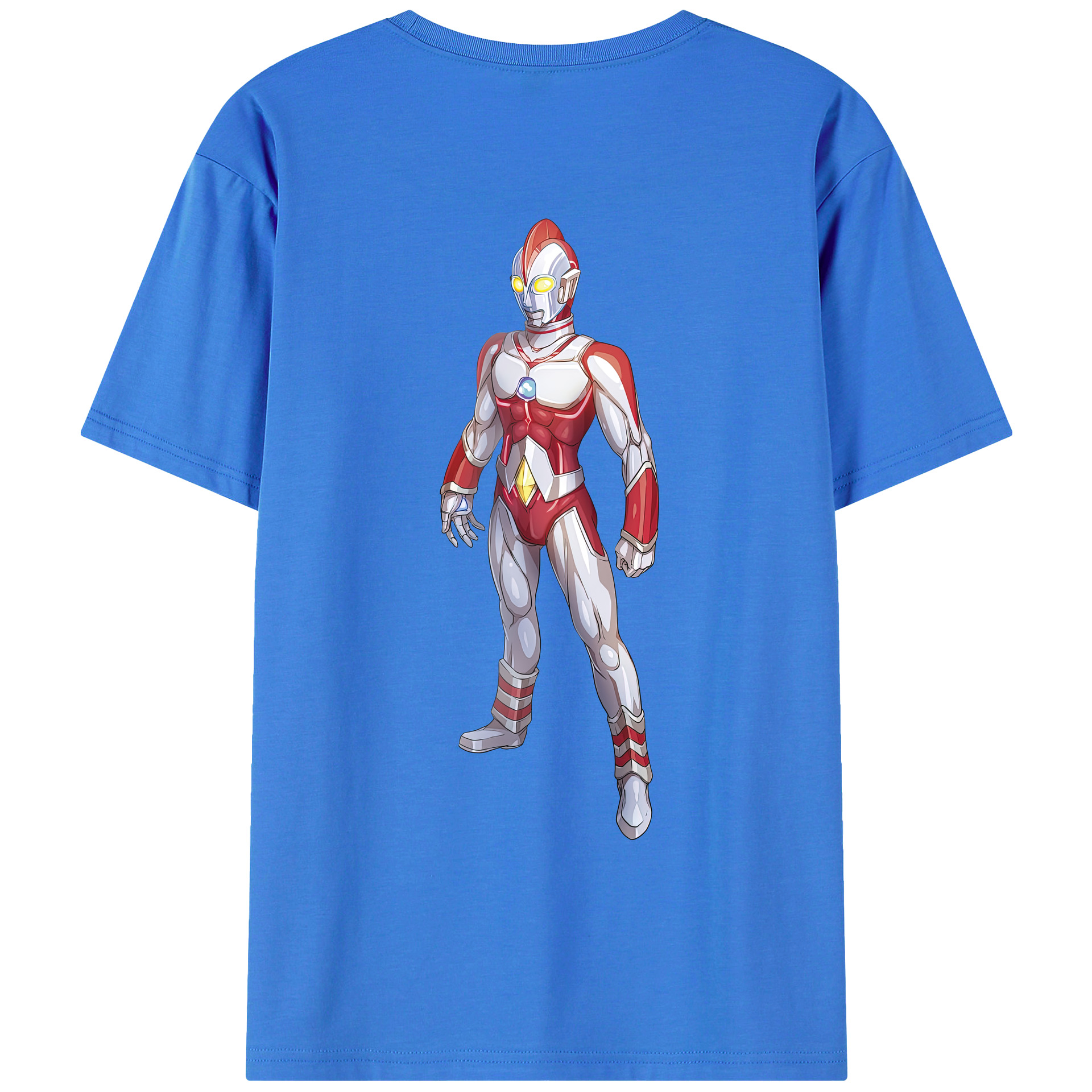 （画像用） ウルトラマン Ultraman 綿100％ メンズ半袖Tシャツ（バックプリント） 通気性