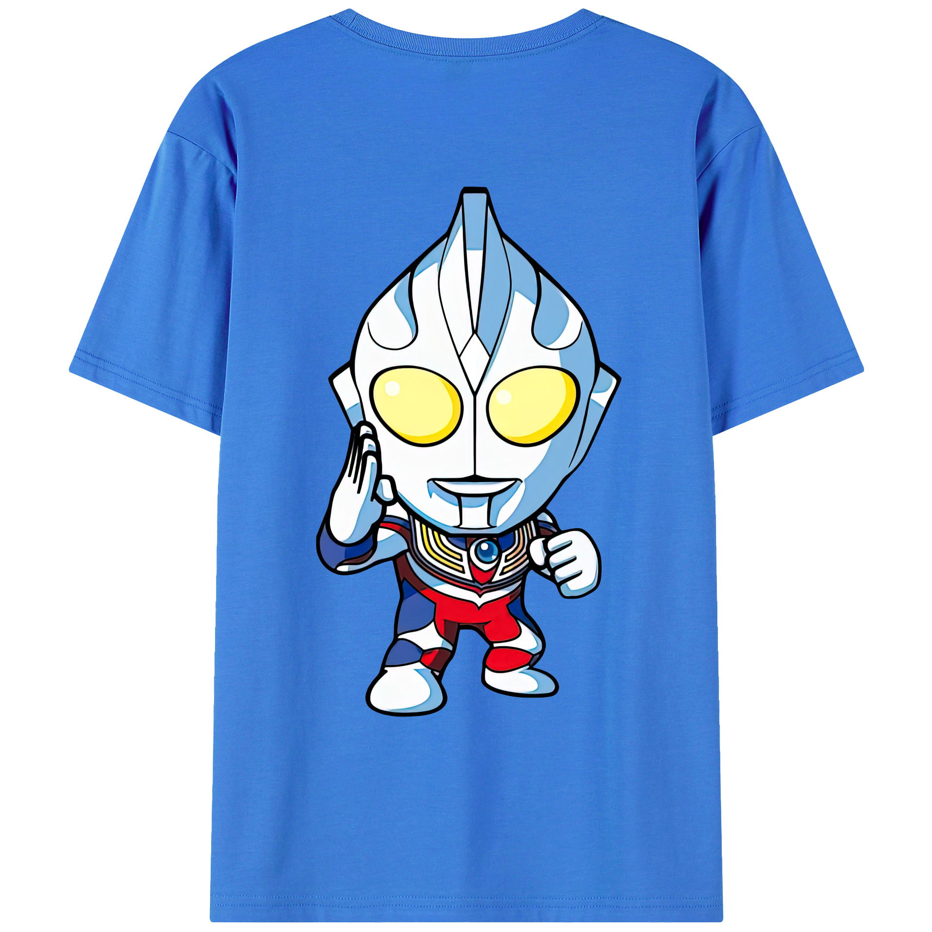 （画像用） ウルトラマン Ultraman 綿100％ メンズ半袖Tシャツ（バックプリント） 通気性