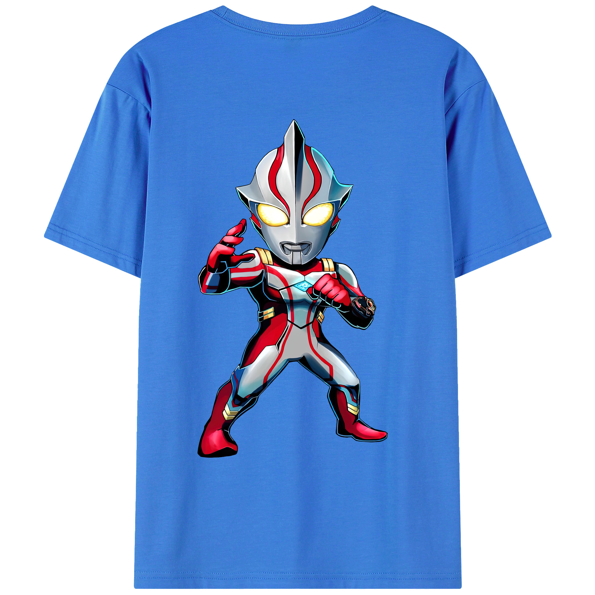 （画像用） ウルトラマン Ultraman 綿100％ メンズ半袖Tシャツ（バックプリント） 通気性