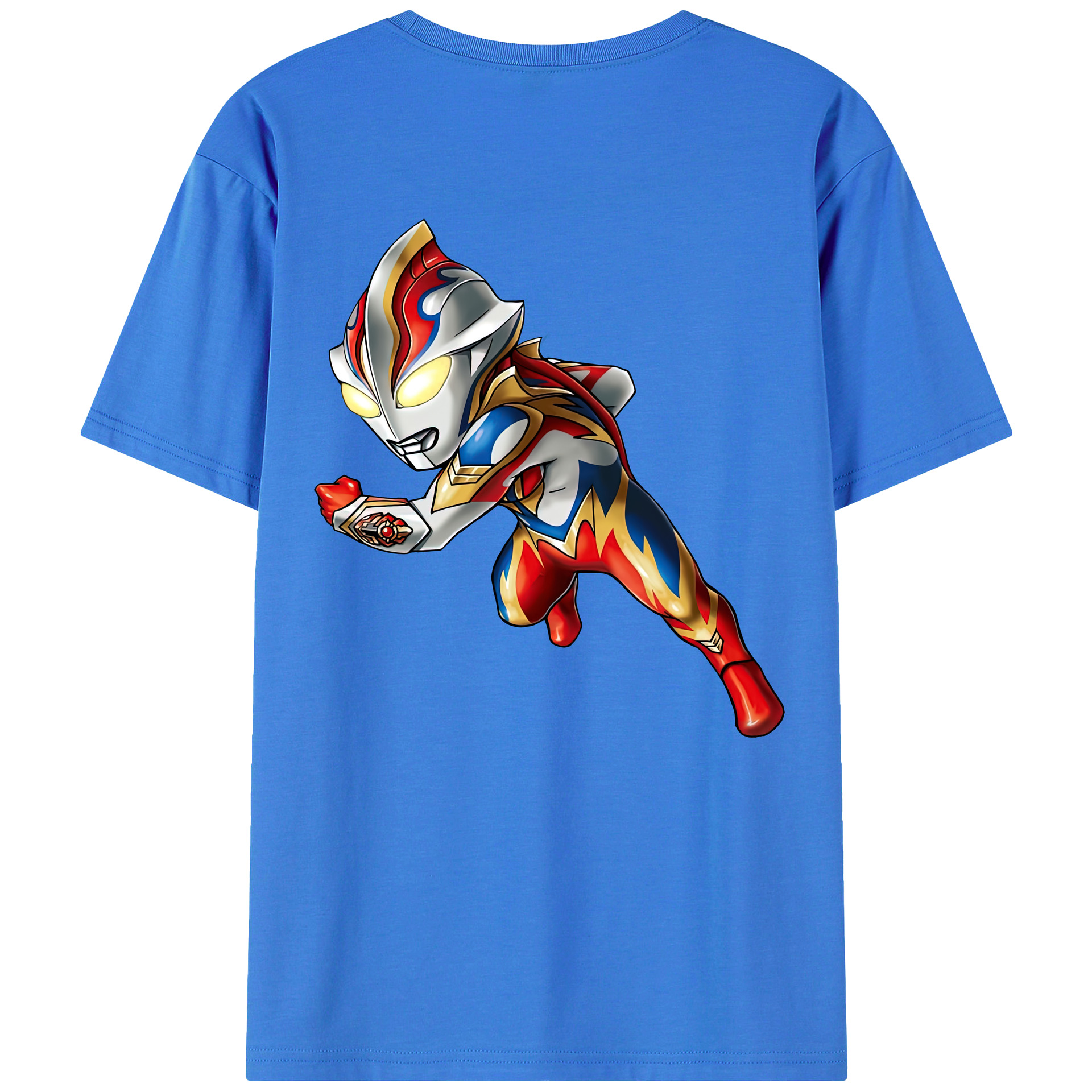 （画像用） ウルトラマン Ultraman 綿100％ メンズ半袖Tシャツ（バックプリント） 通気性