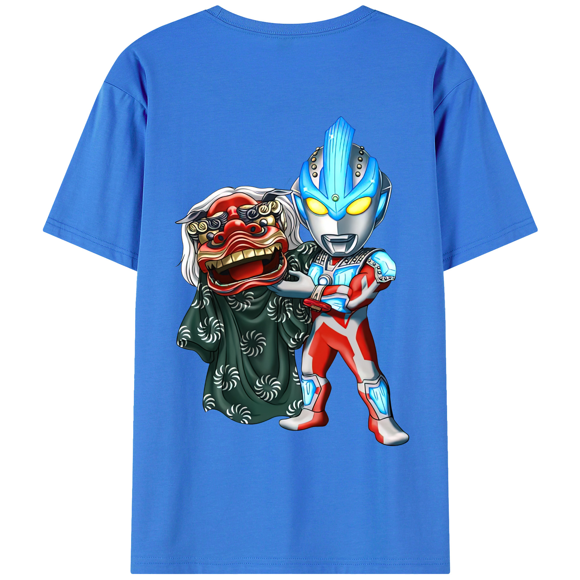 （画像用） ウルトラマン Ultraman 綿100％ メンズ半袖Tシャツ（バックプリント） 通気性