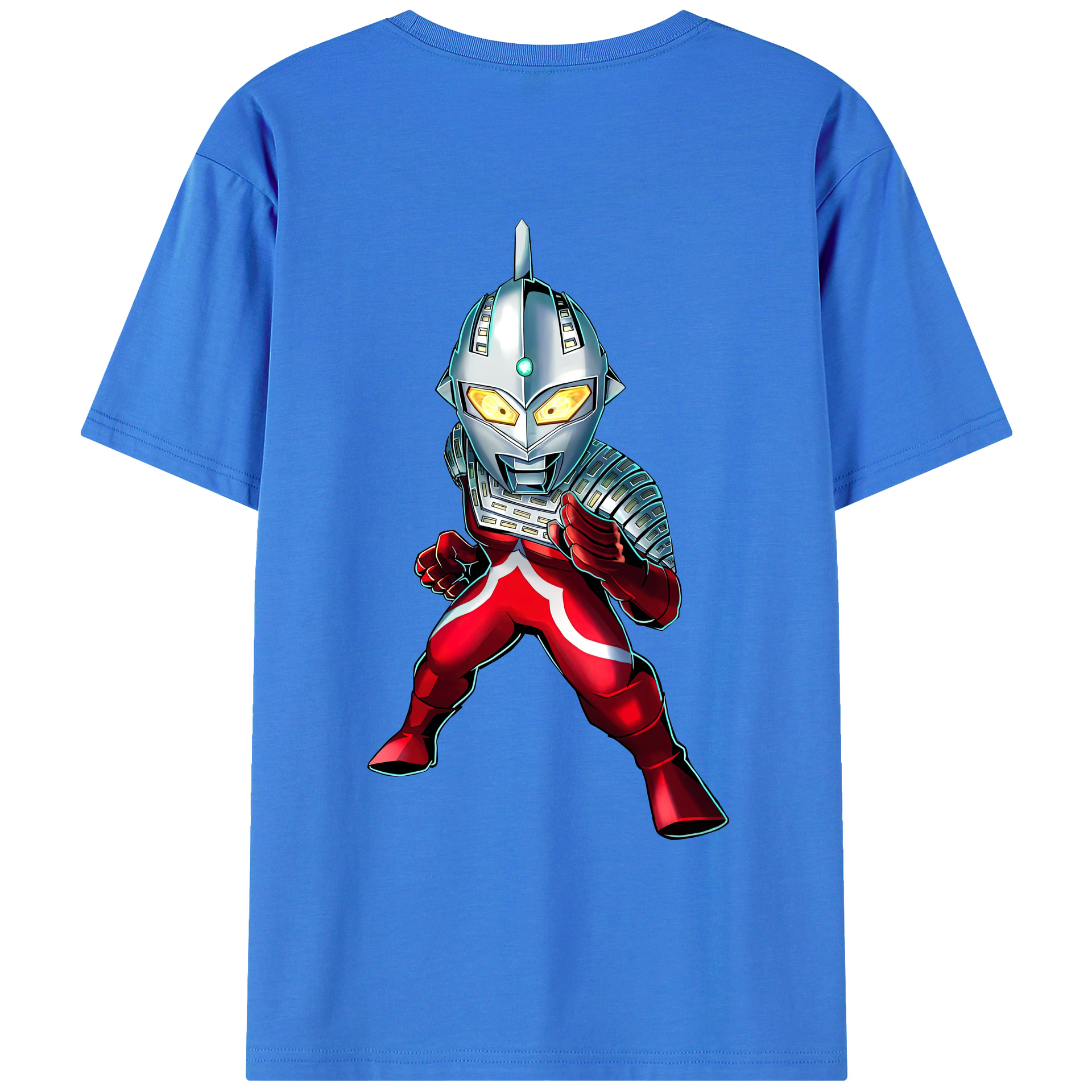 （画像用） ウルトラマン Ultraman 綿100％ メンズ半袖Tシャツ（バックプリント） 通気性