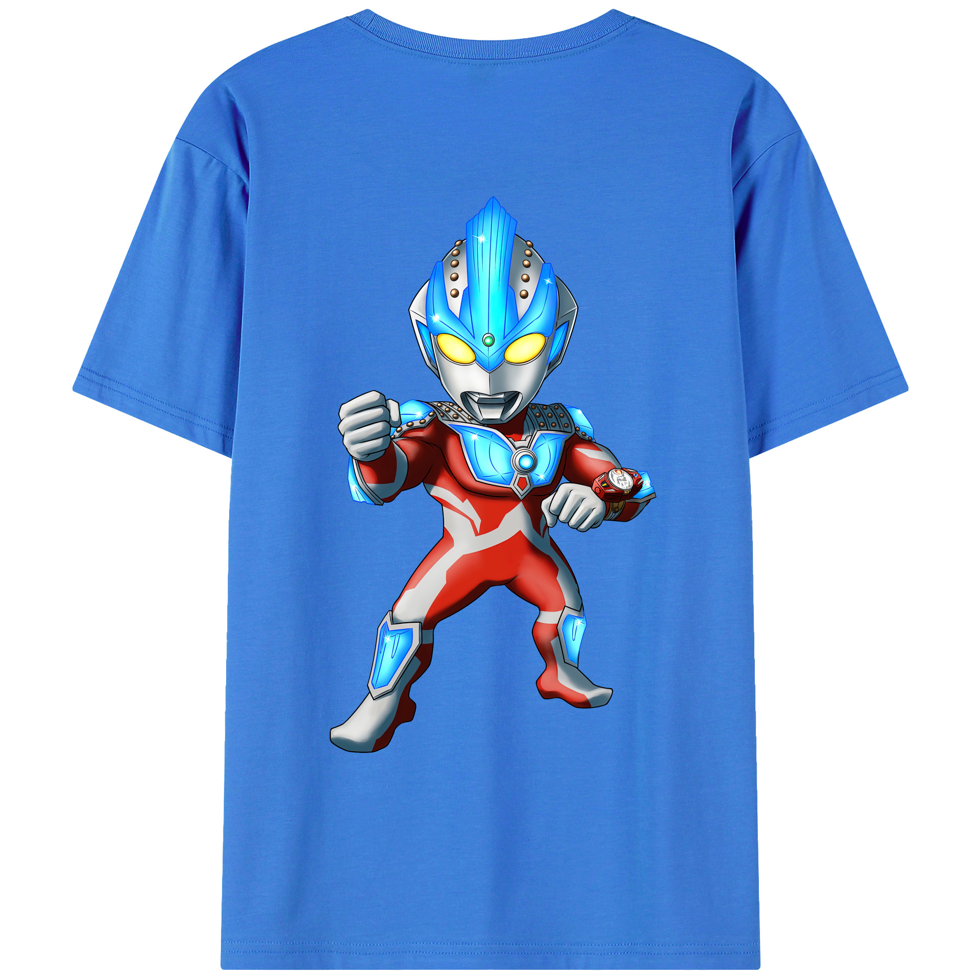 （画像用） ウルトラマン Ultraman 綿100％ メンズ半袖Tシャツ（バックプリント） 通気性