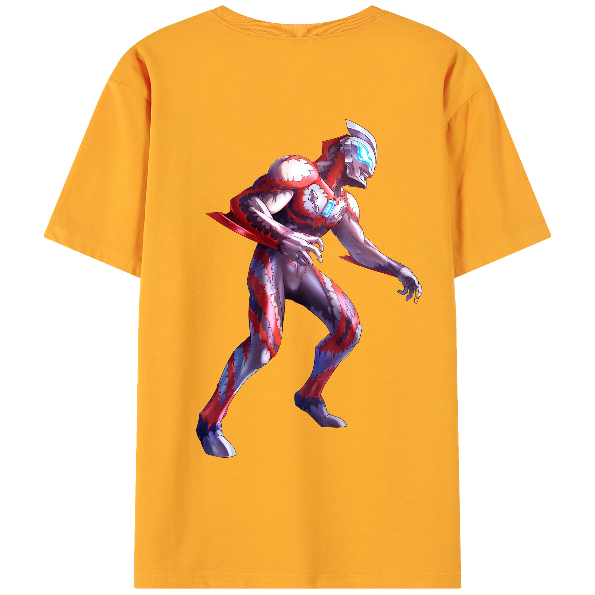 （画像用） ウルトラマン Ultraman 綿100％ メンズ半袖Tシャツ（バックプリント） 通気性