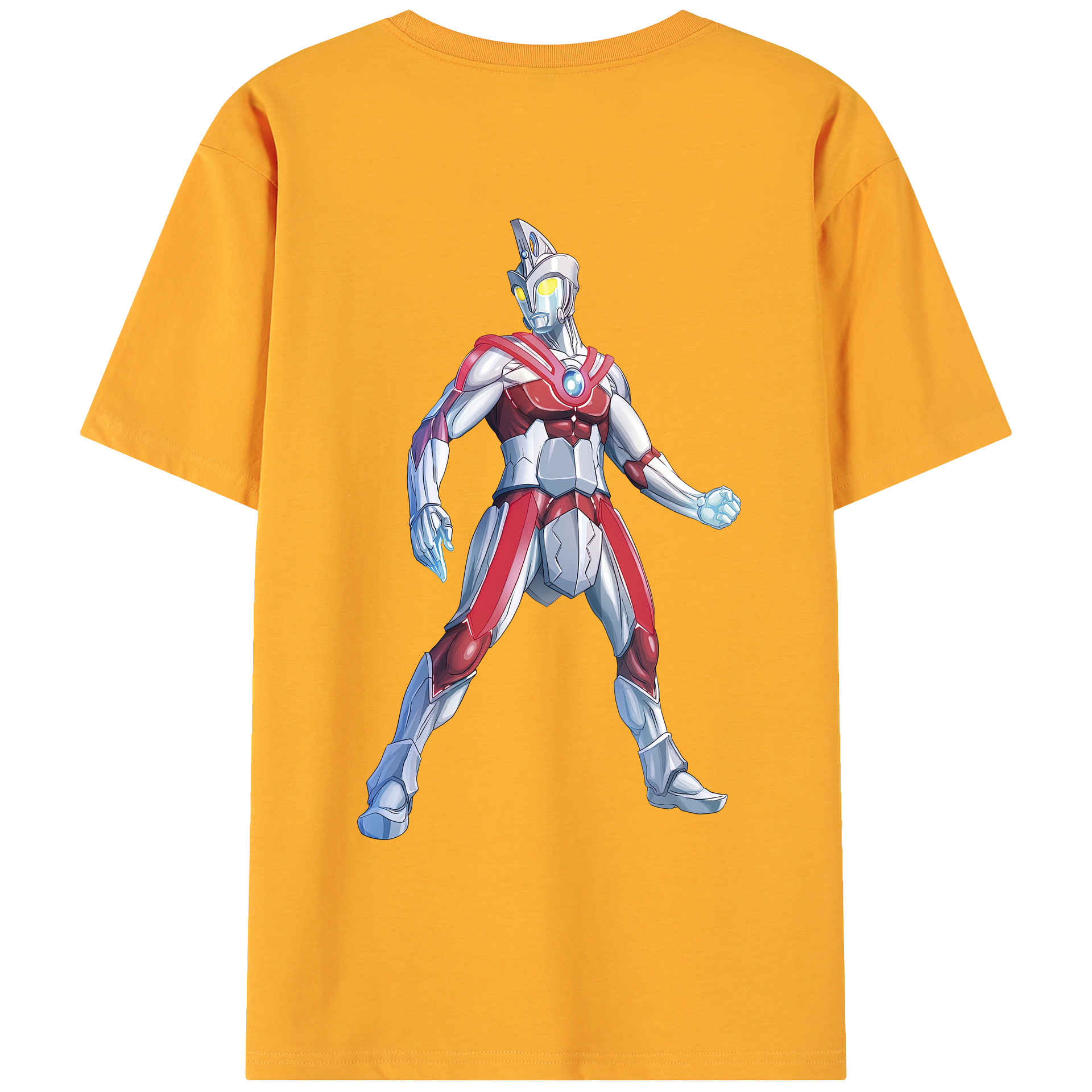 （画像用） ウルトラマン Ultraman 綿100％ メンズ半袖Tシャツ（バックプリント） 通気性