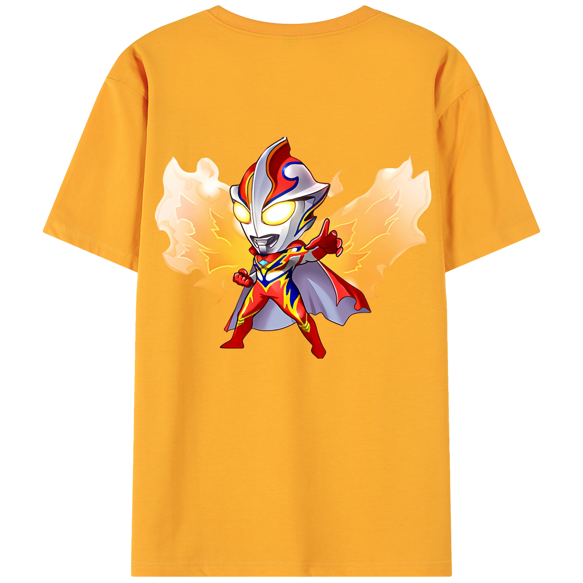 （画像用） ウルトラマン Ultraman 綿100％ メンズ半袖Tシャツ（バックプリント） 通気性