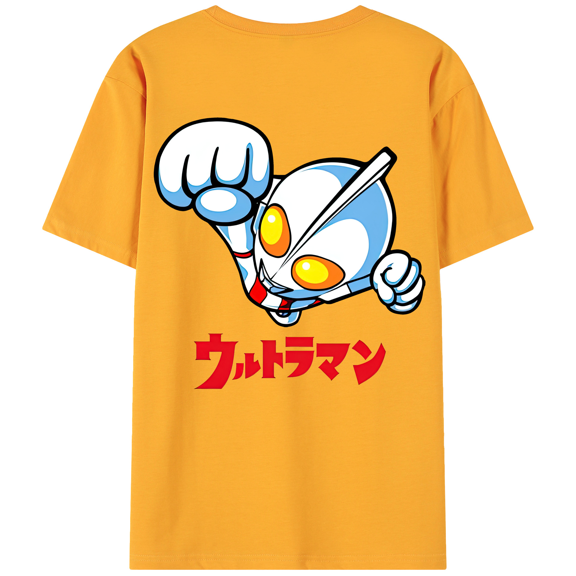 （画像用） ウルトラマン Ultraman 綿100％ メンズ半袖Tシャツ（バックプリント） 通気性