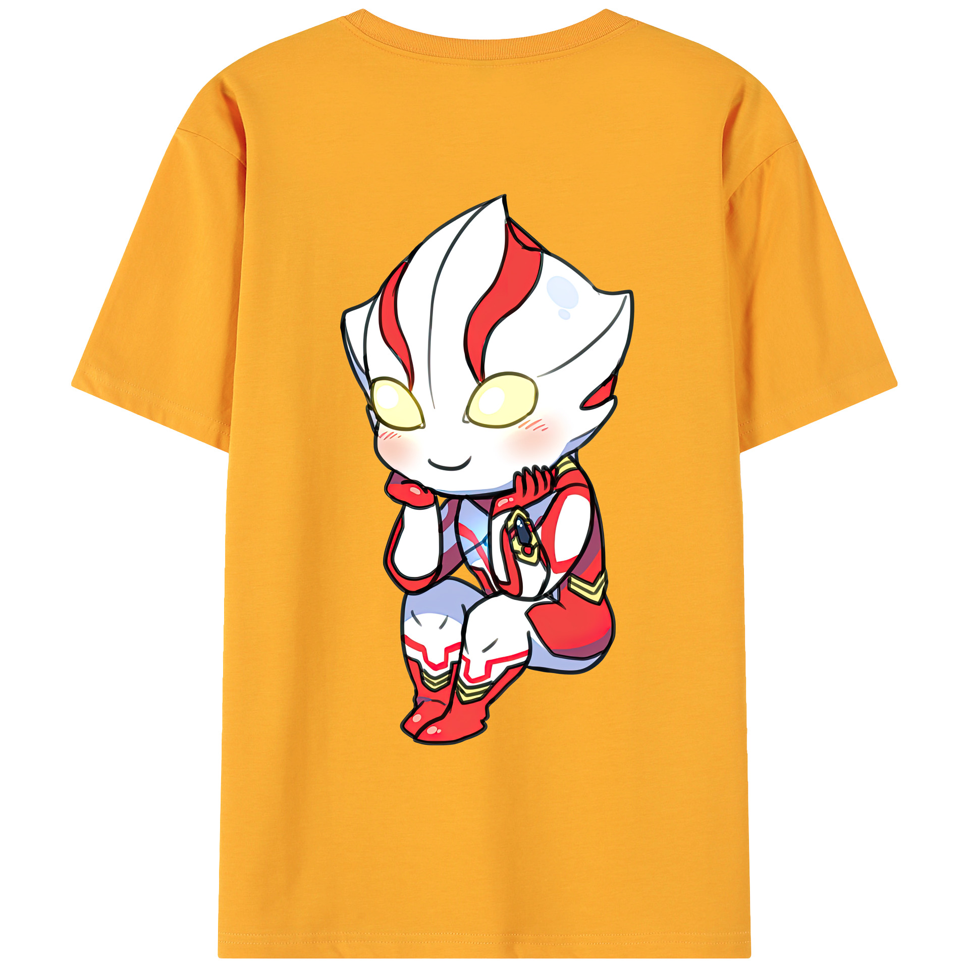 （画像用） ウルトラマン Ultraman 綿100％ メンズ半袖Tシャツ（バックプリント） 通気性