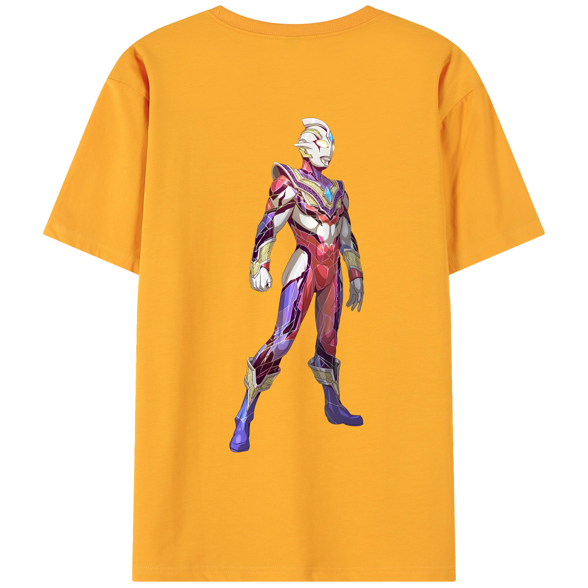 （画像用） ウルトラマン Ultraman 綿100％ メンズ半袖Tシャツ（バックプリント） 通気性