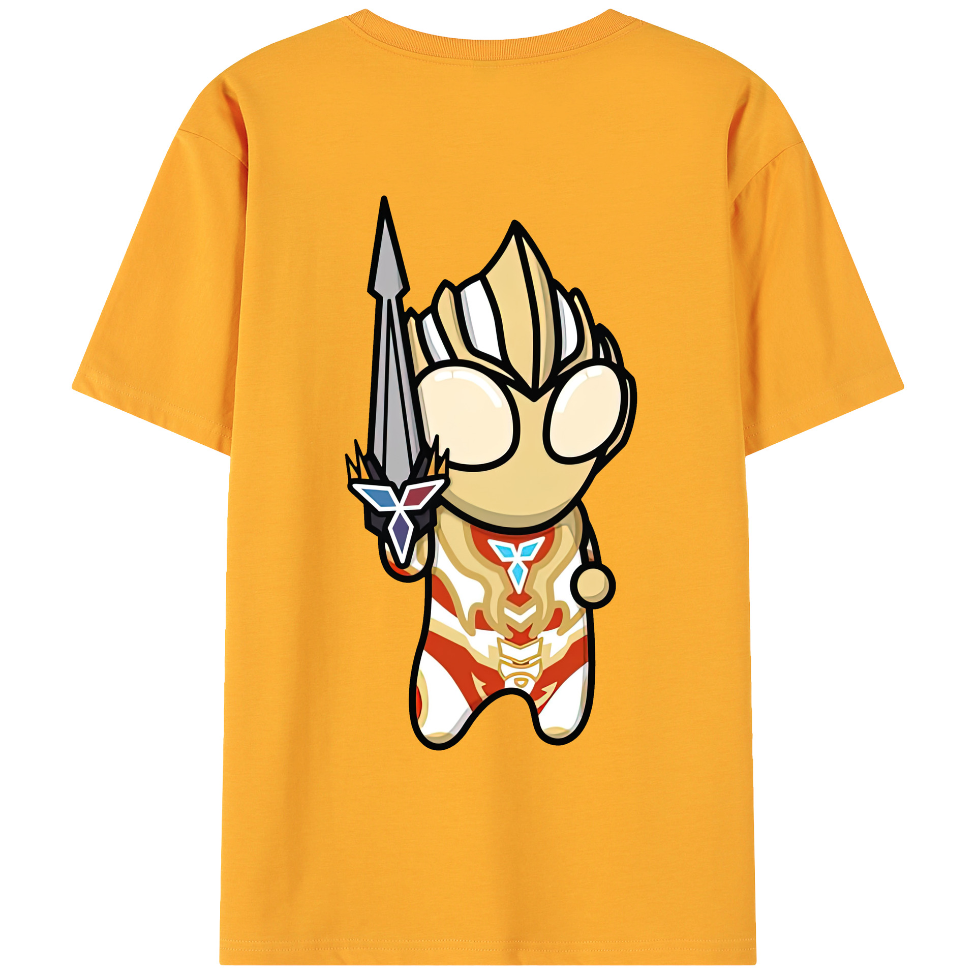 （画像用） ウルトラマン Ultraman 綿100％ メンズ半袖Tシャツ（バックプリント） 通気性