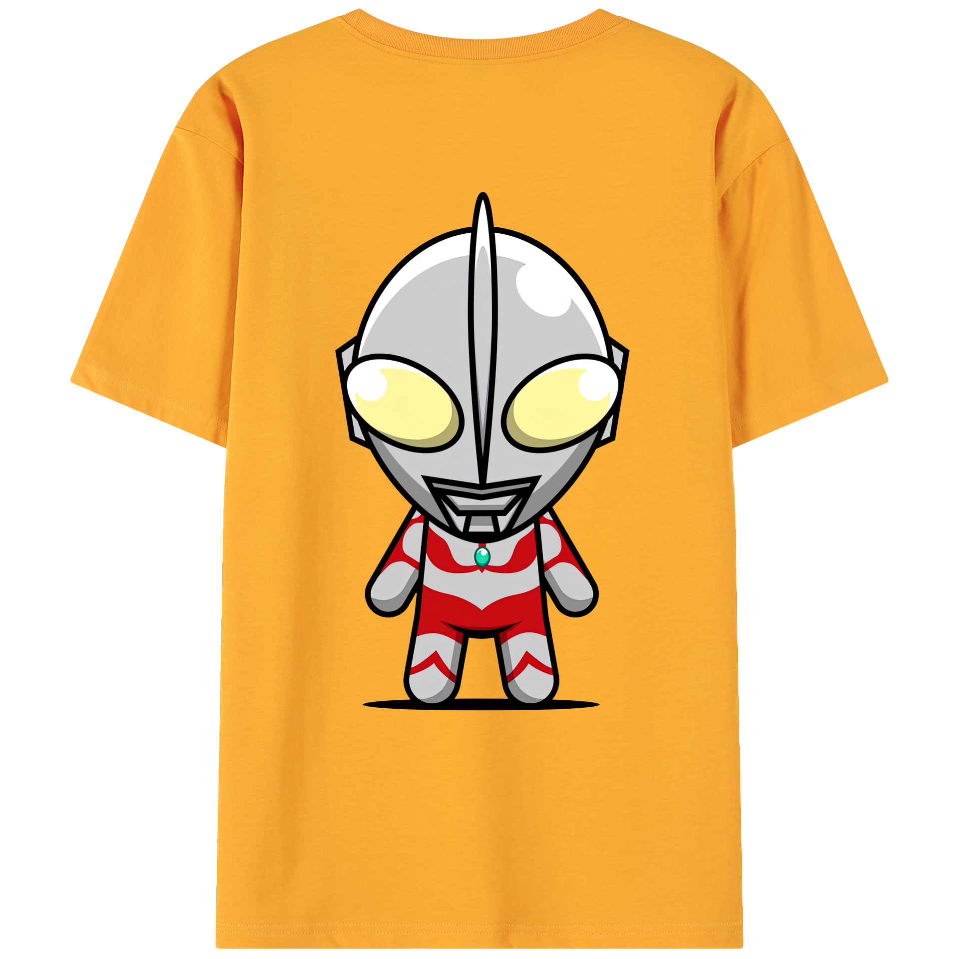 （画像用） ウルトラマン Ultraman 綿100％ メンズ半袖Tシャツ（バックプリント） 通気性