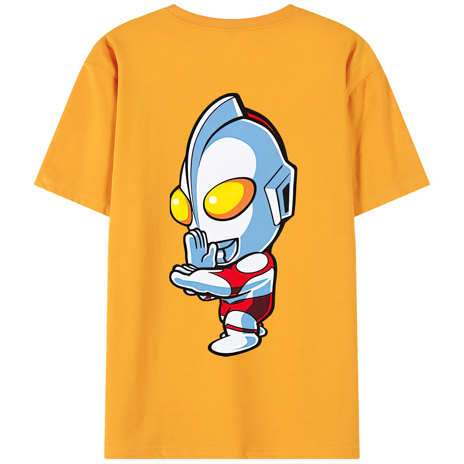 （画像用） ウルトラマン Ultraman 綿100％ メンズ半袖Tシャツ（バックプリント） 通気性