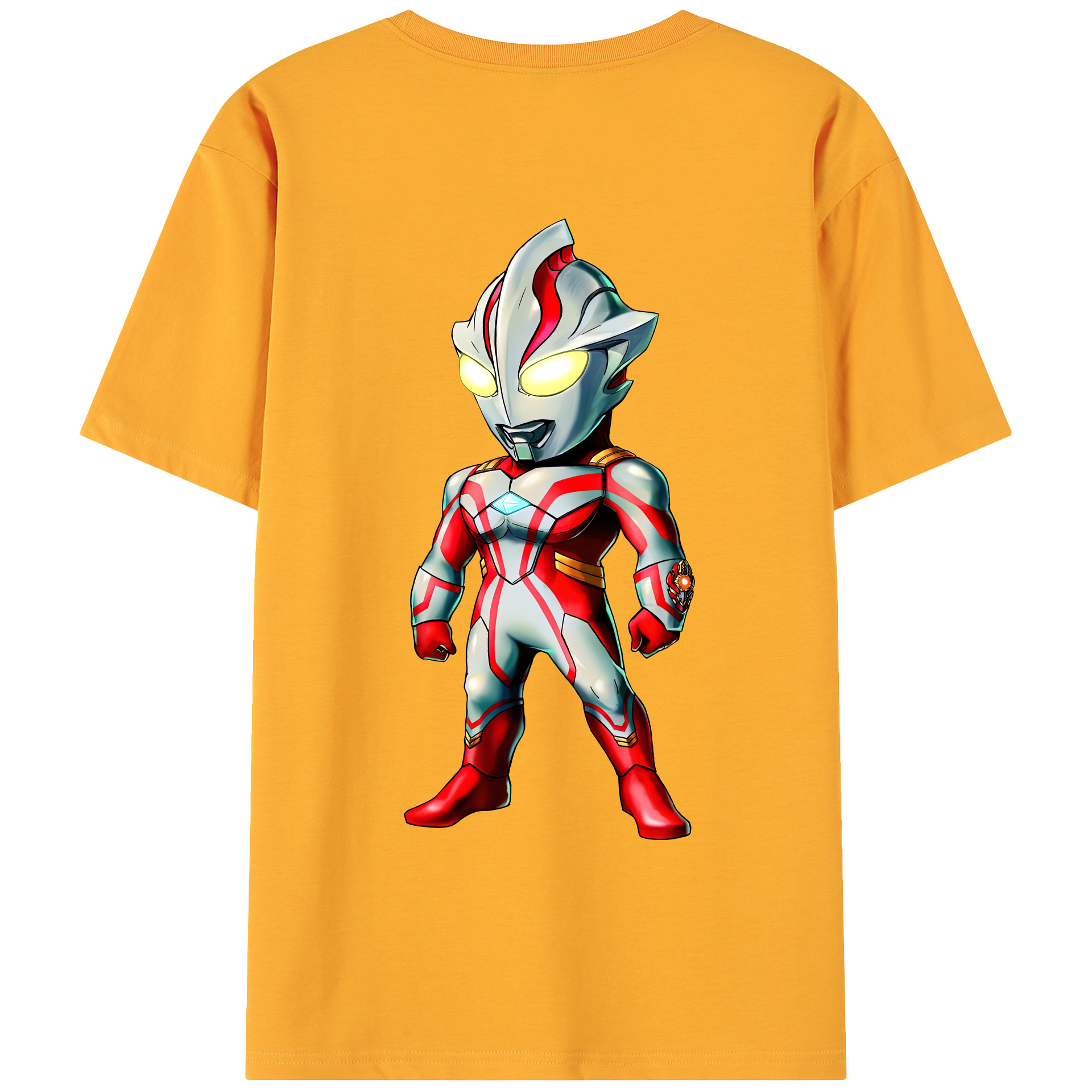 （画像用） ウルトラマン Ultraman 綿100％ メンズ半袖Tシャツ（バックプリント） 通気性