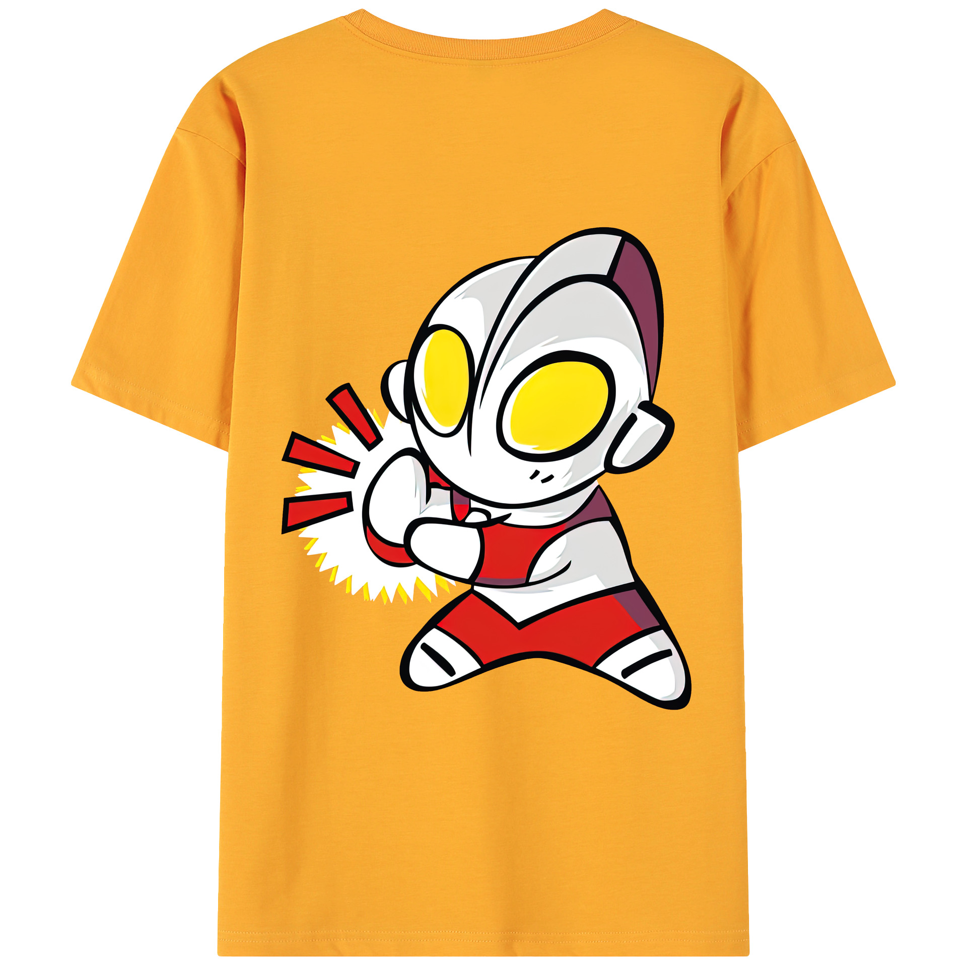 （画像用） ウルトラマン Ultraman 綿100％ メンズ半袖Tシャツ（バックプリント） 通気性