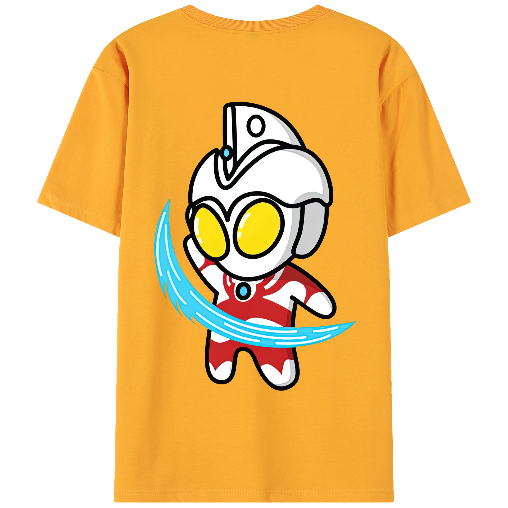 （画像用） ウルトラマン Ultraman 綿100％ メンズ半袖Tシャツ（バックプリント） 通気性