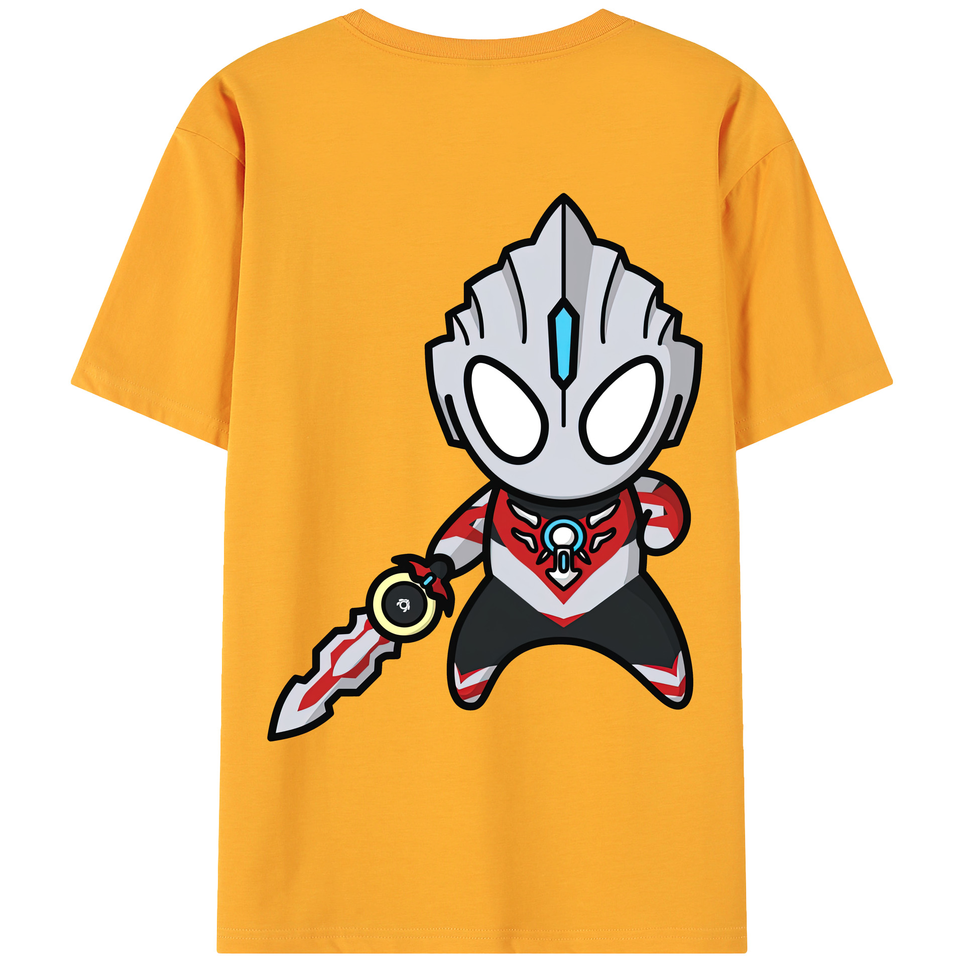 （画像用） ウルトラマン Ultraman 綿100％ メンズ半袖Tシャツ（バックプリント） 通気性