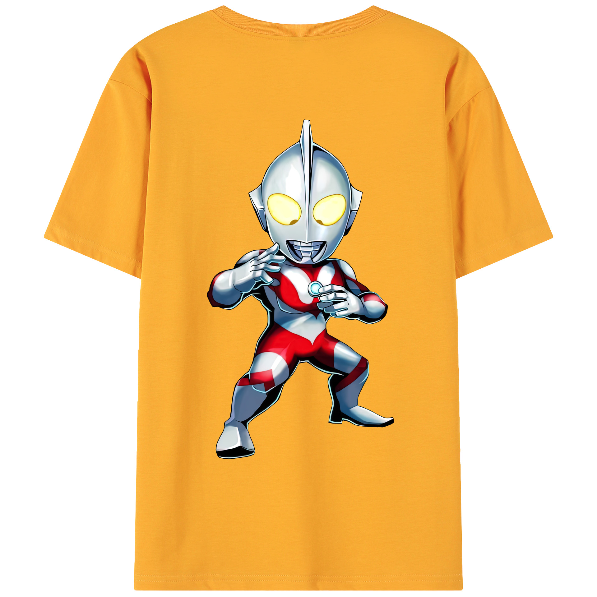（画像用） ウルトラマン Ultraman 綿100％ メンズ半袖Tシャツ（バックプリント） 通気性