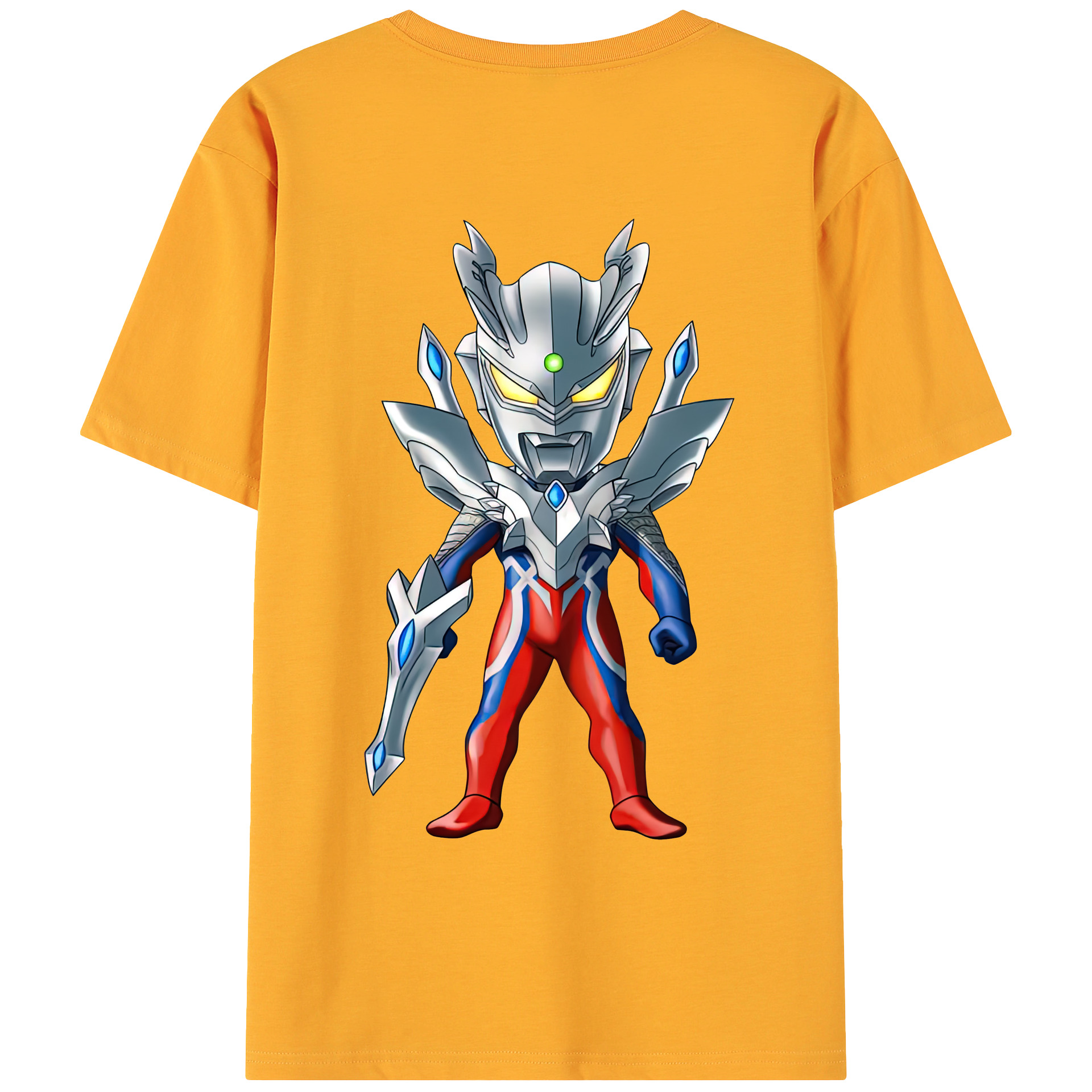 （画像用） ウルトラマン Ultraman 綿100％ メンズ半袖Tシャツ（バックプリント） 通気性
