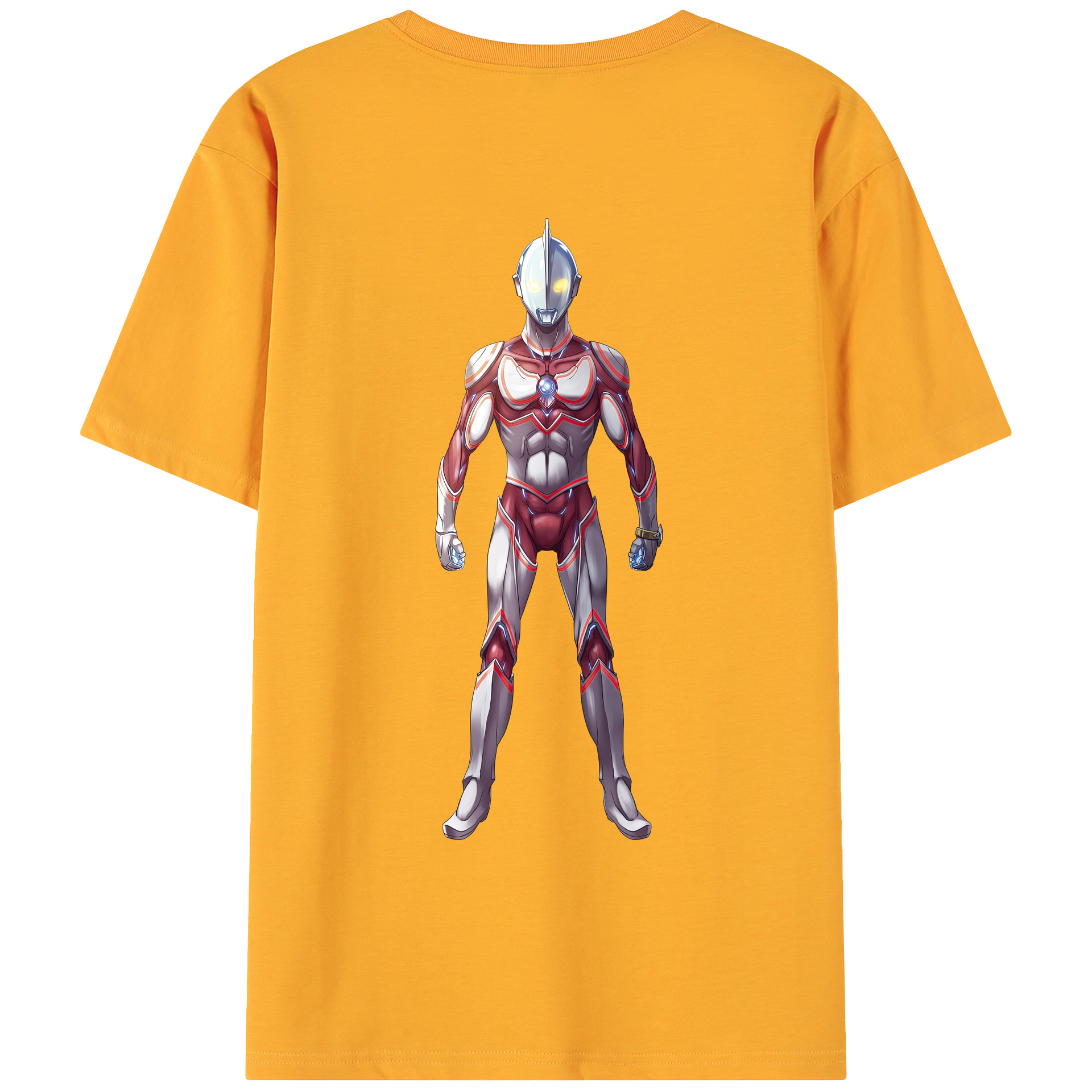 （画像用） ウルトラマン Ultraman 綿100％ メンズ半袖Tシャツ（バックプリント） 通気性