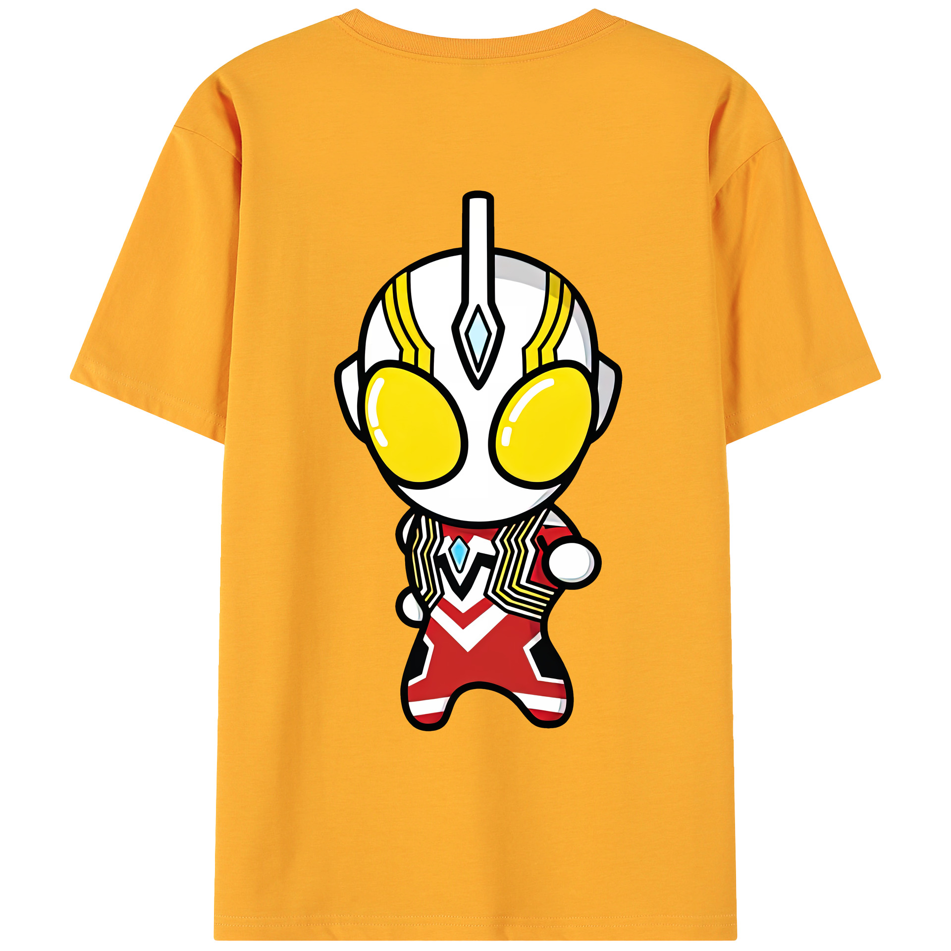 （画像用） ウルトラマン Ultraman 綿100％ メンズ半袖Tシャツ（バックプリント） 通気性
