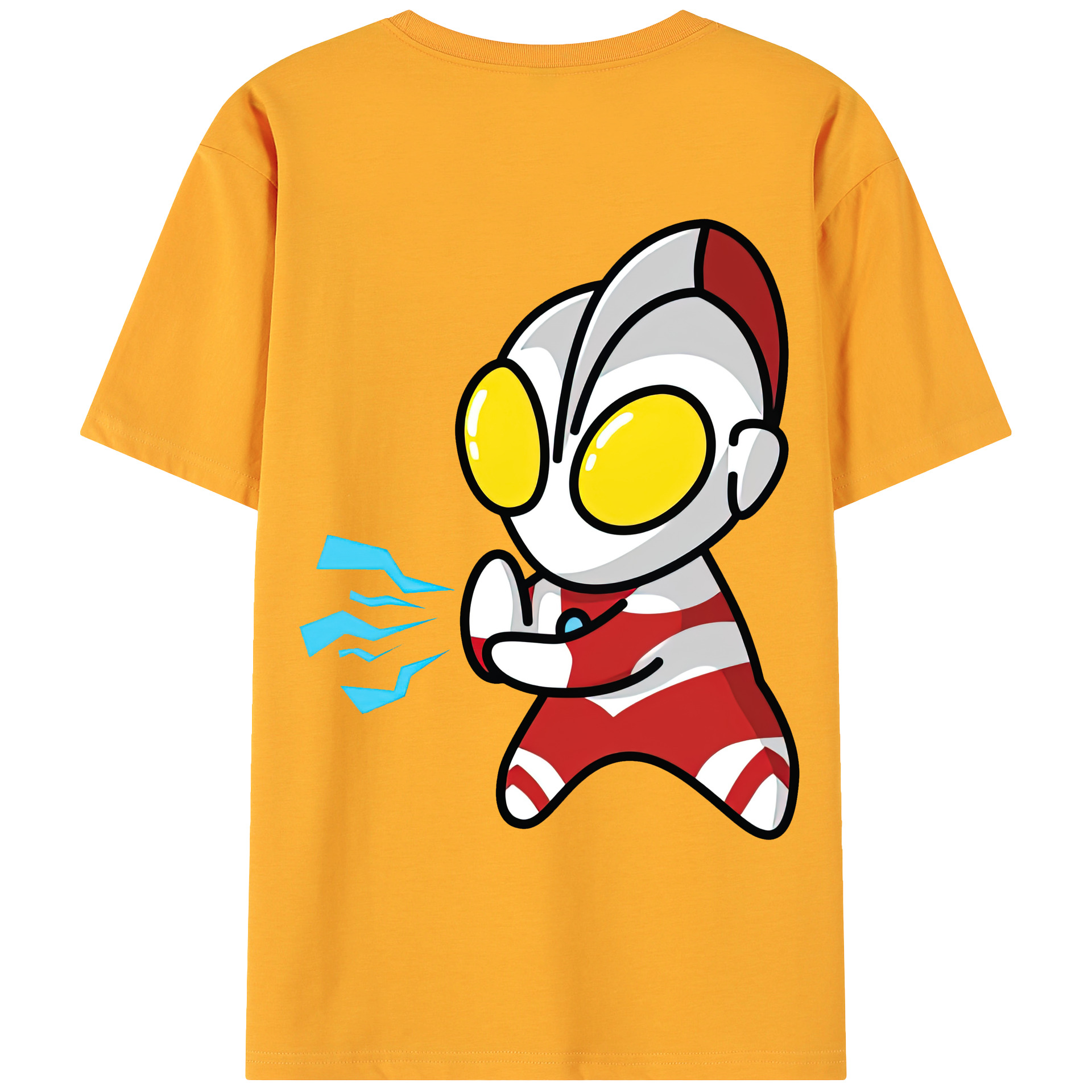 （画像用） ウルトラマン Ultraman 綿100％ メンズ半袖Tシャツ（バックプリント） 通気性