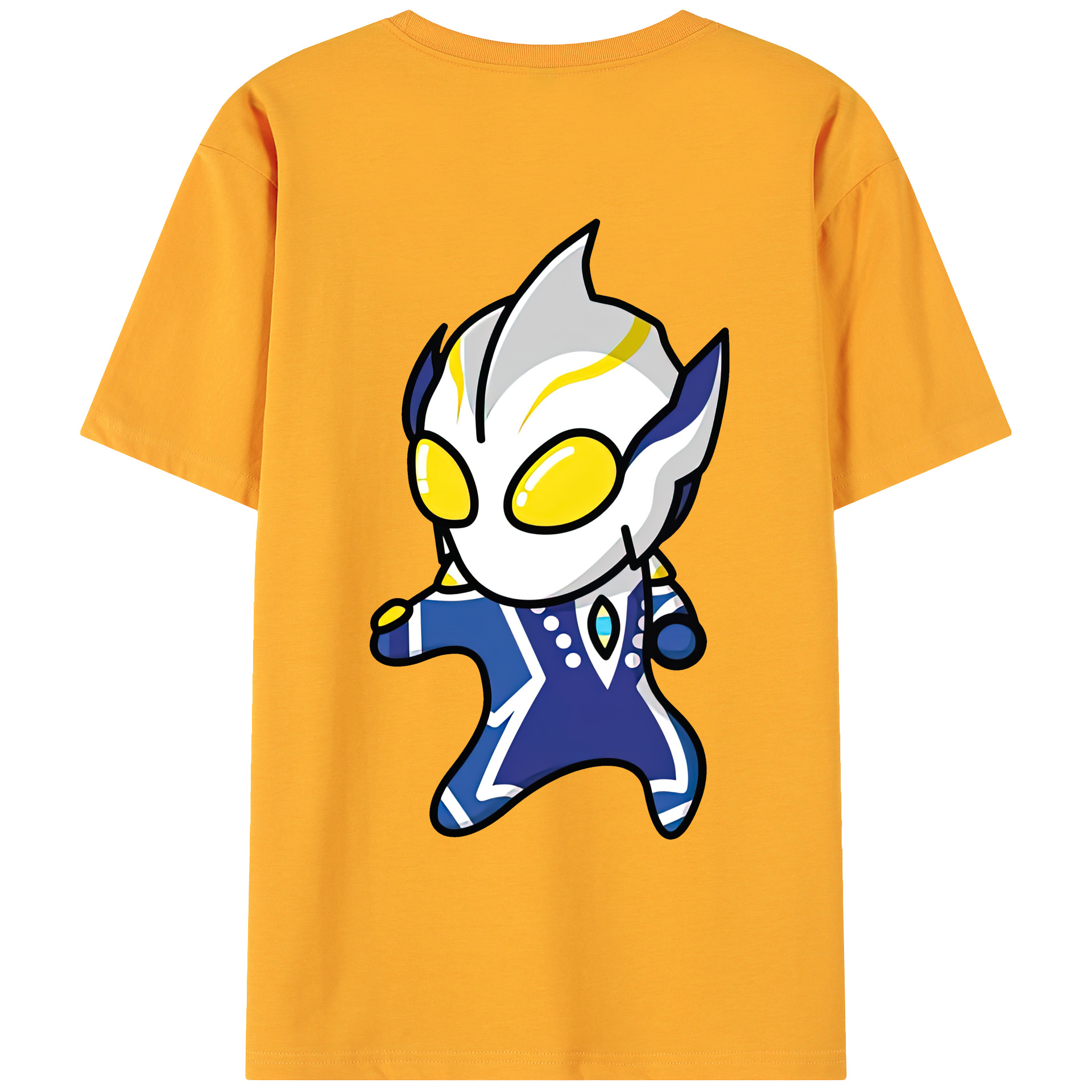 （画像用） ウルトラマン Ultraman 綿100％ メンズ半袖Tシャツ（バックプリント） 通気性