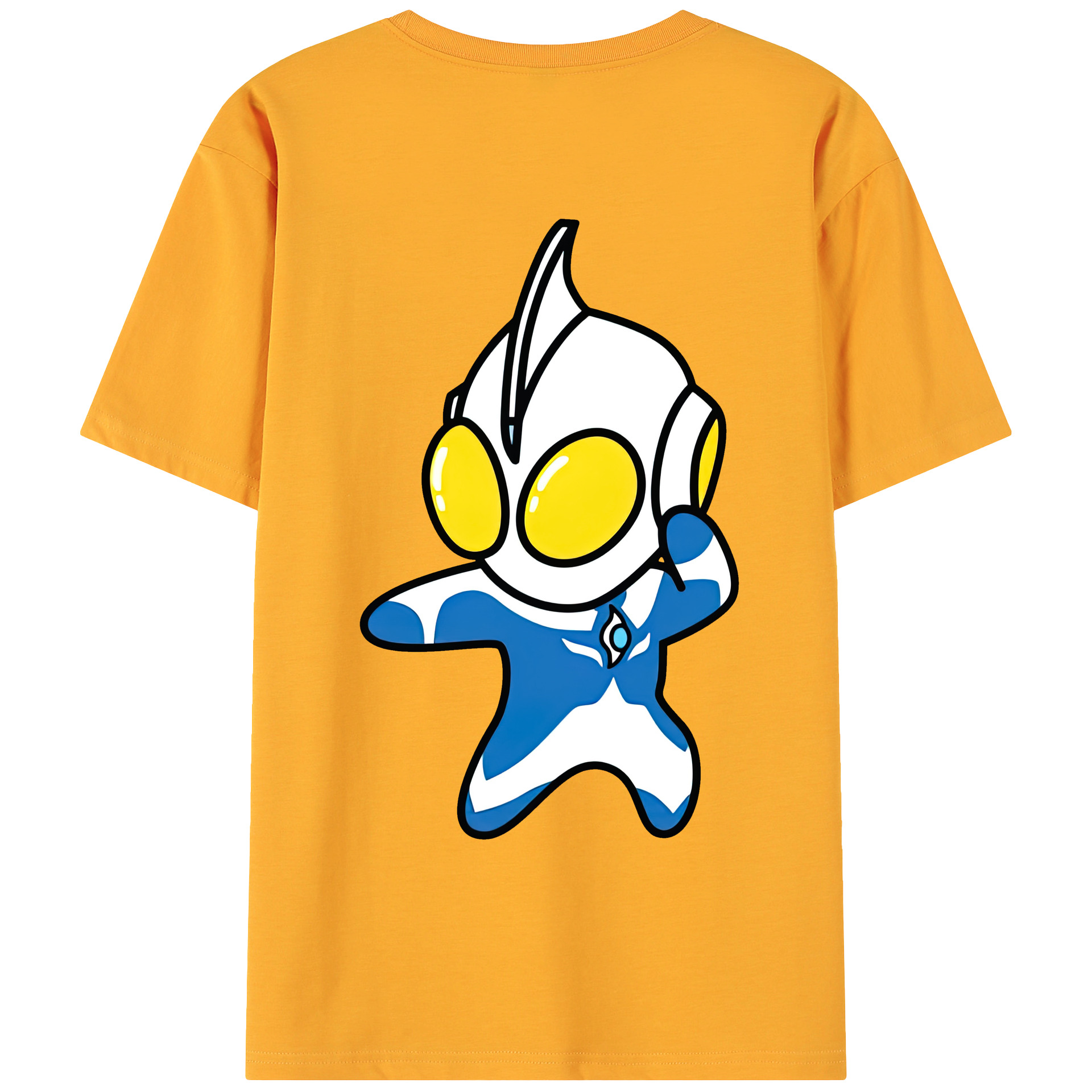 （画像用） ウルトラマン Ultraman 綿100％ メンズ半袖Tシャツ（バックプリント） 通気性