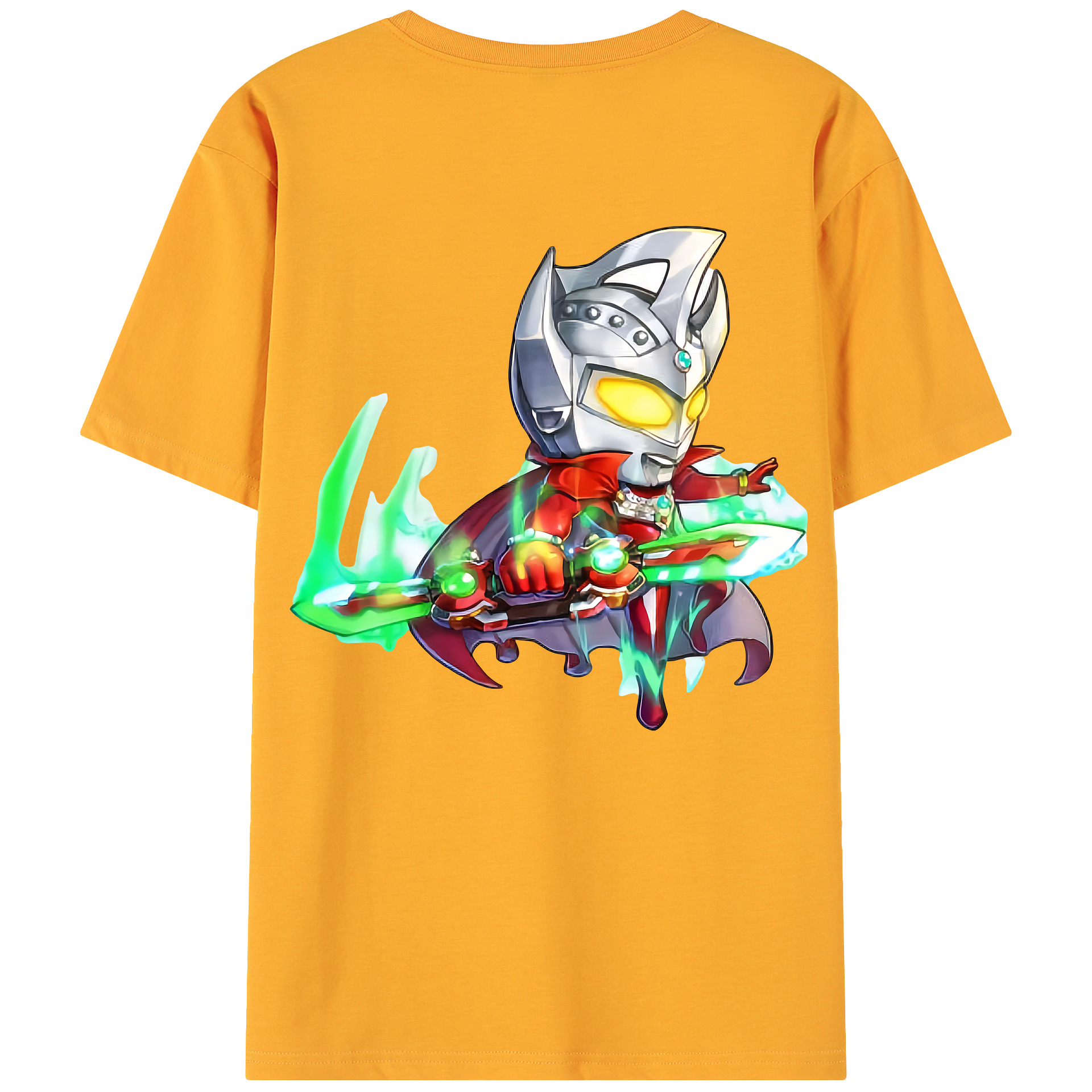 （画像用） ウルトラマン Ultraman 綿100％ メンズ半袖Tシャツ（バックプリント） 通気性