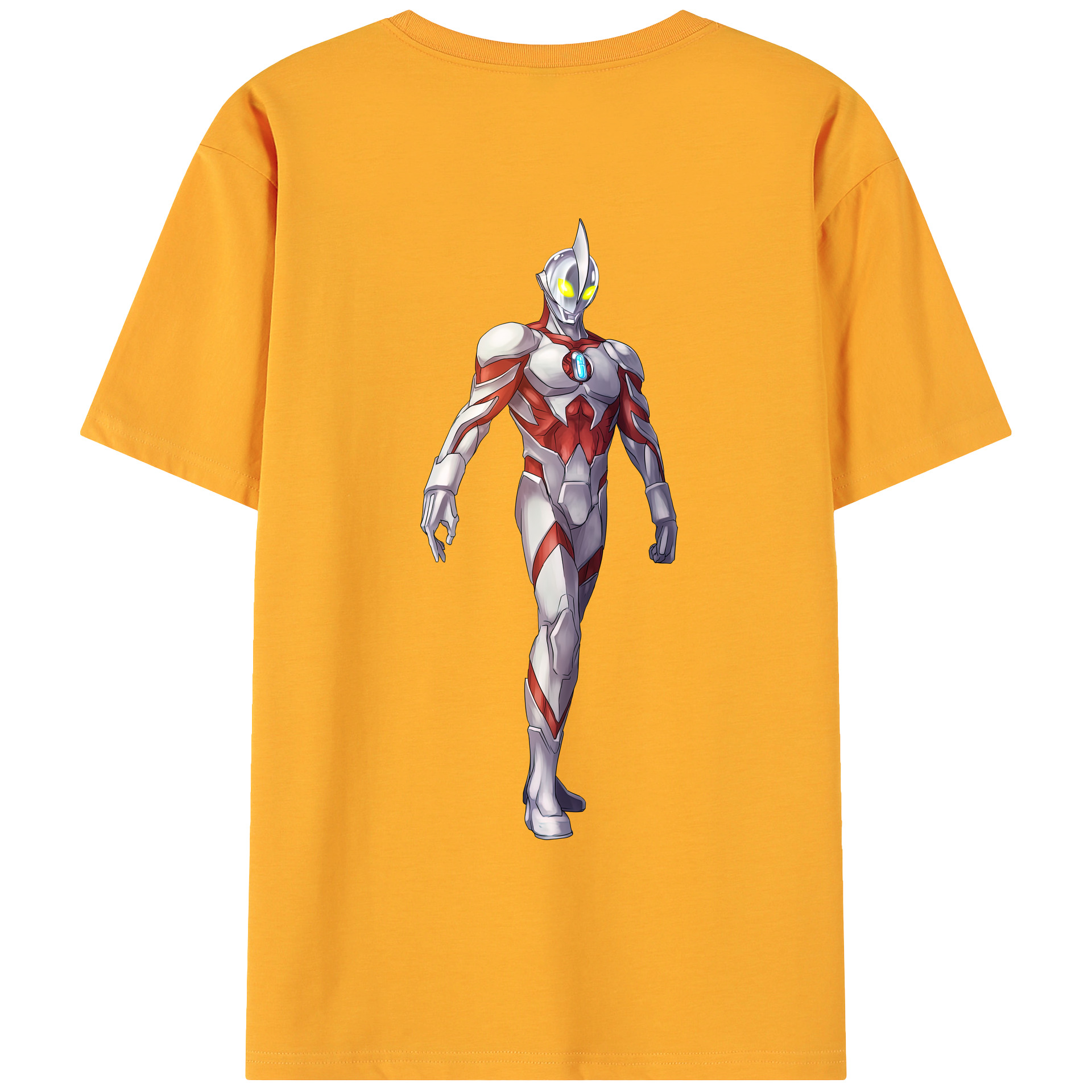 （画像用） ウルトラマン Ultraman 綿100％ メンズ半袖Tシャツ（バックプリント） 通気性