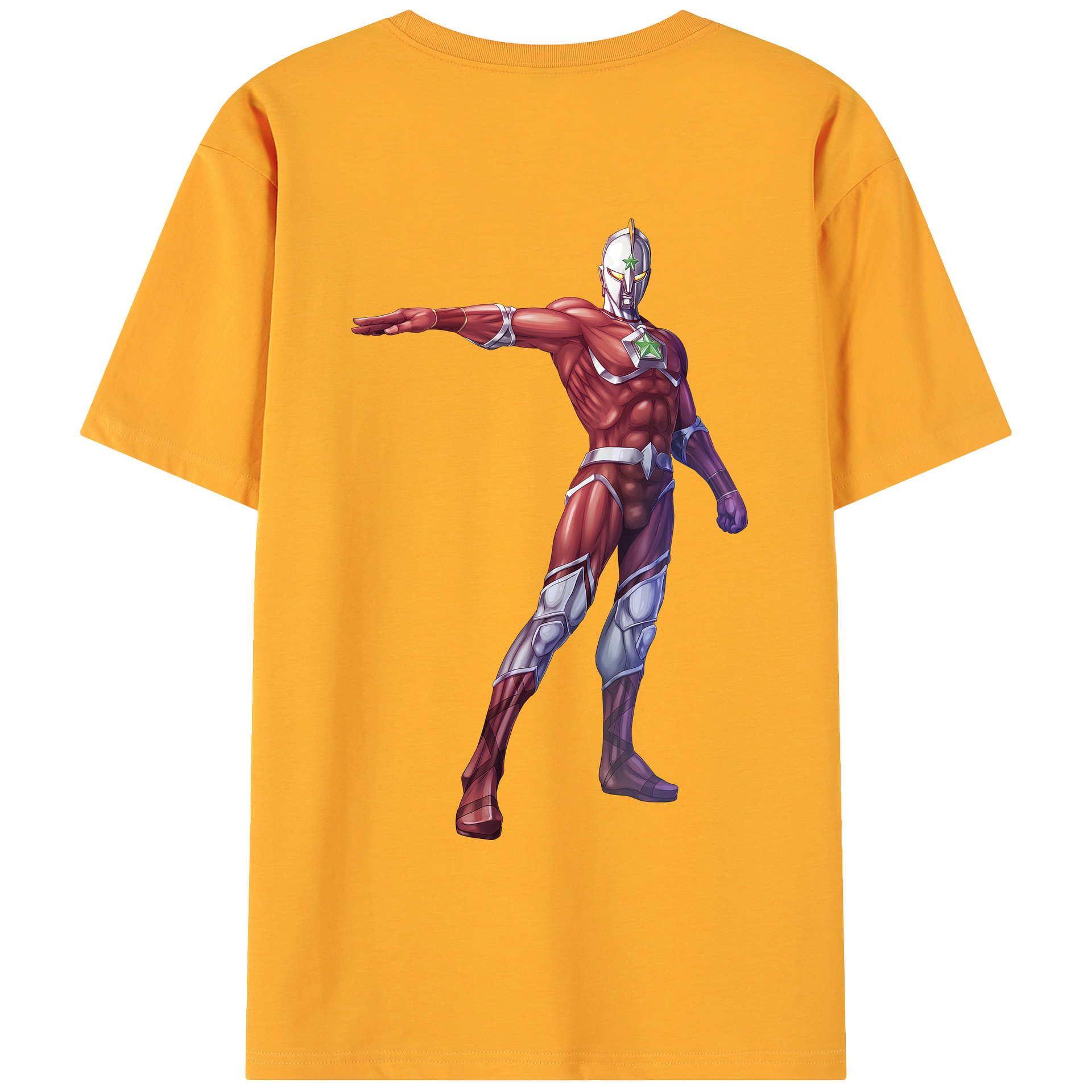 （画像用） ウルトラマン Ultraman 綿100％ メンズ半袖Tシャツ（バックプリント） 通気性