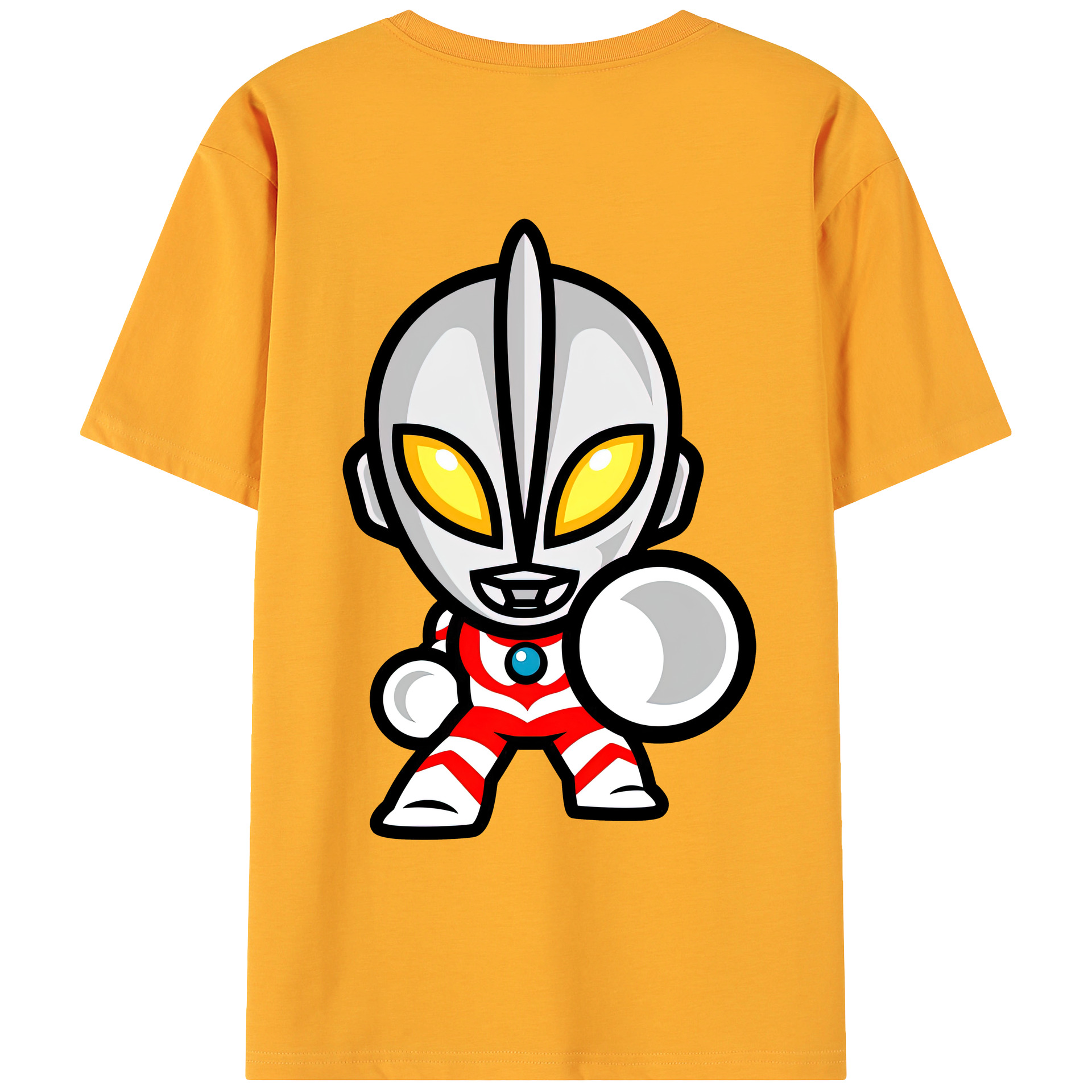 （画像用） ウルトラマン Ultraman 綿100％ メンズ半袖Tシャツ（バックプリント） 通気性