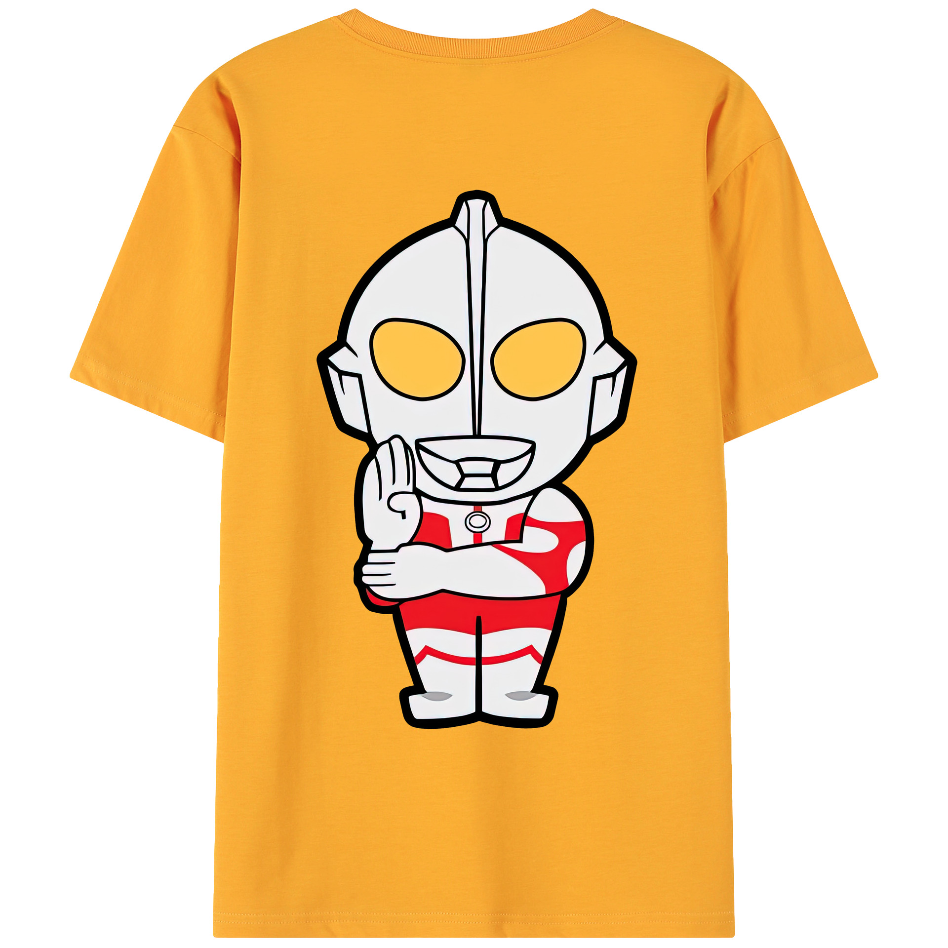 （画像用） ウルトラマン Ultraman 綿100％ メンズ半袖Tシャツ（バックプリント） 通気性